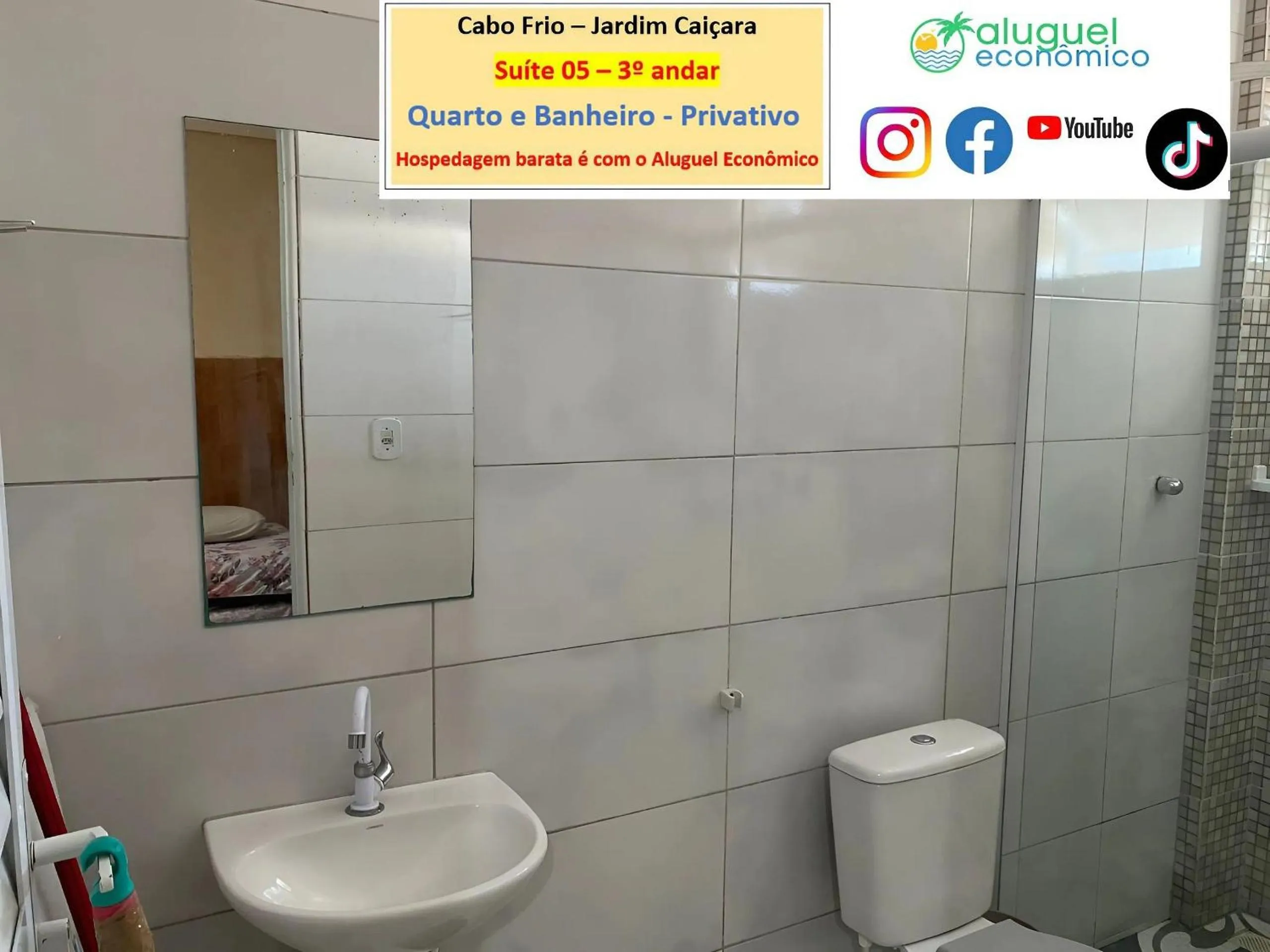 Toilet in Cabo Frio - Jardim Caiçara - Aluguel Econômico