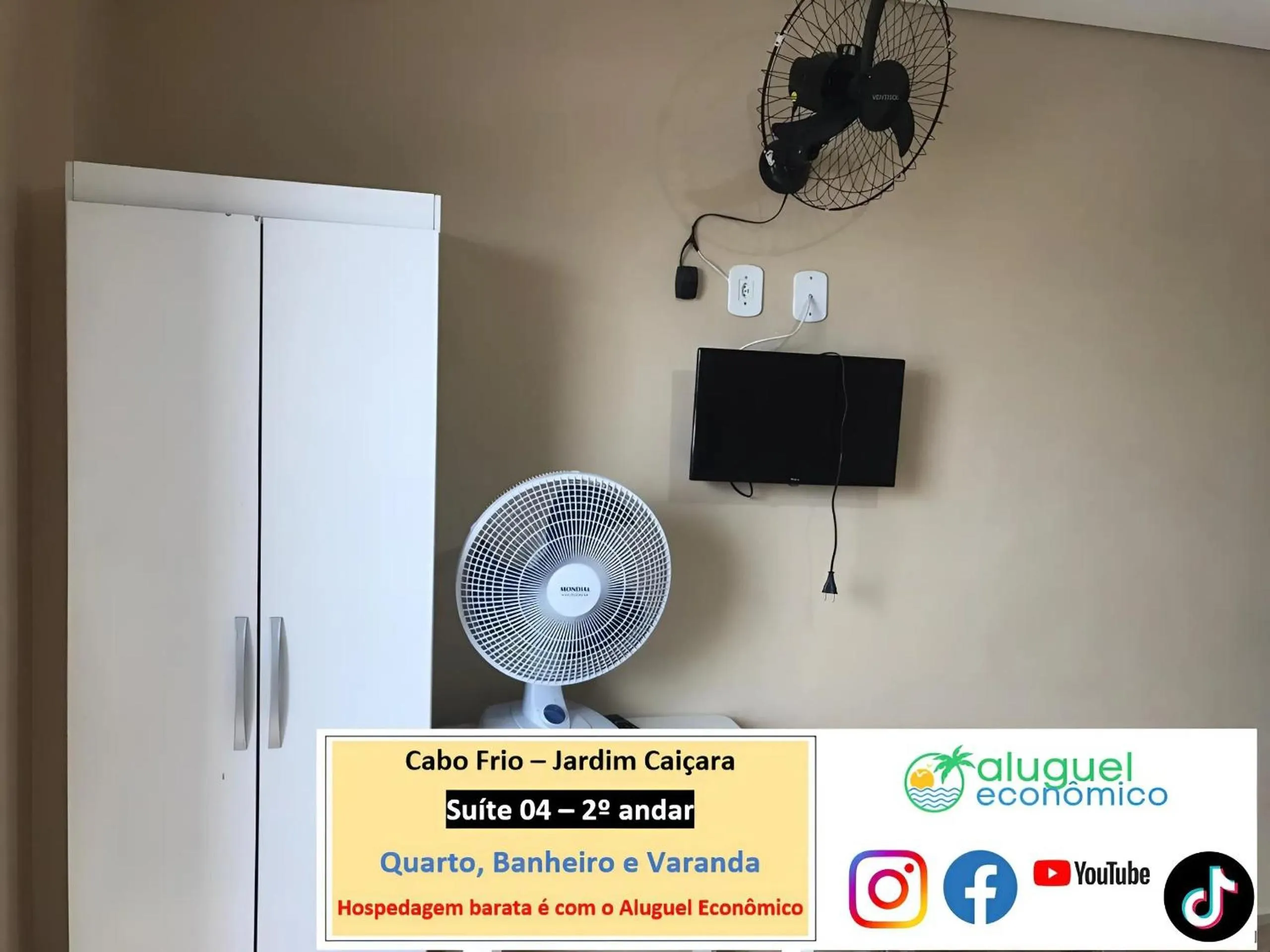 Bedroom in Cabo Frio - Jardim Caiçara - Aluguel Econômico