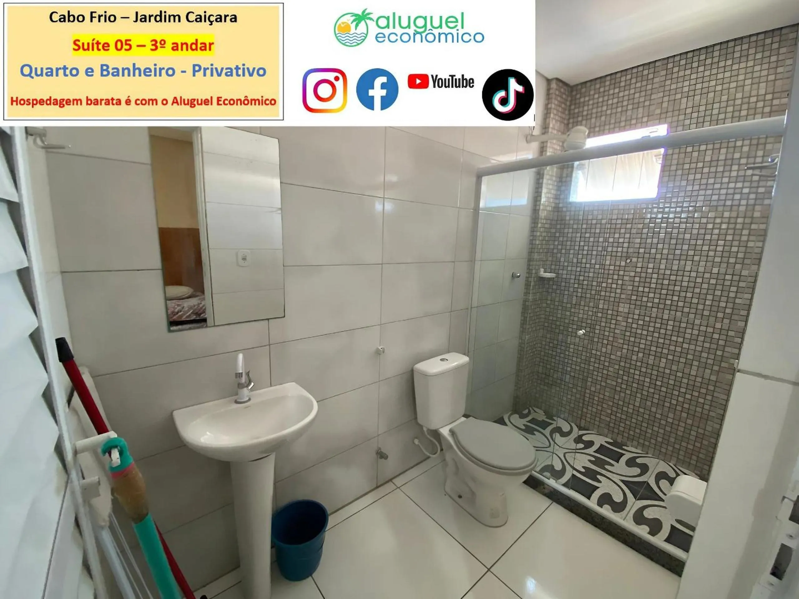 Toilet in Cabo Frio - Jardim Caiçara - Aluguel Econômico