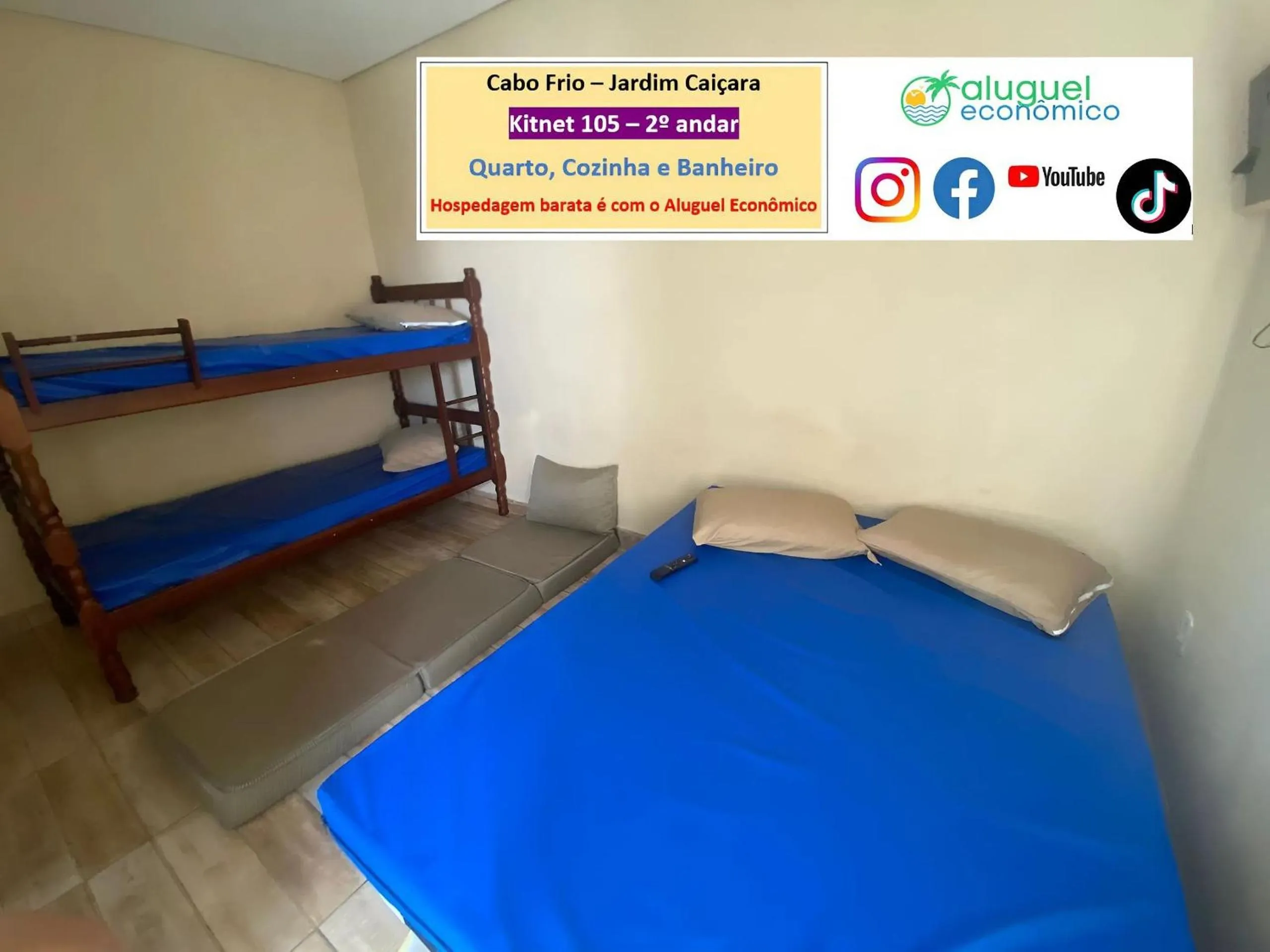 Bedroom, Bed in Cabo Frio - Jardim Caiçara - Aluguel Econômico