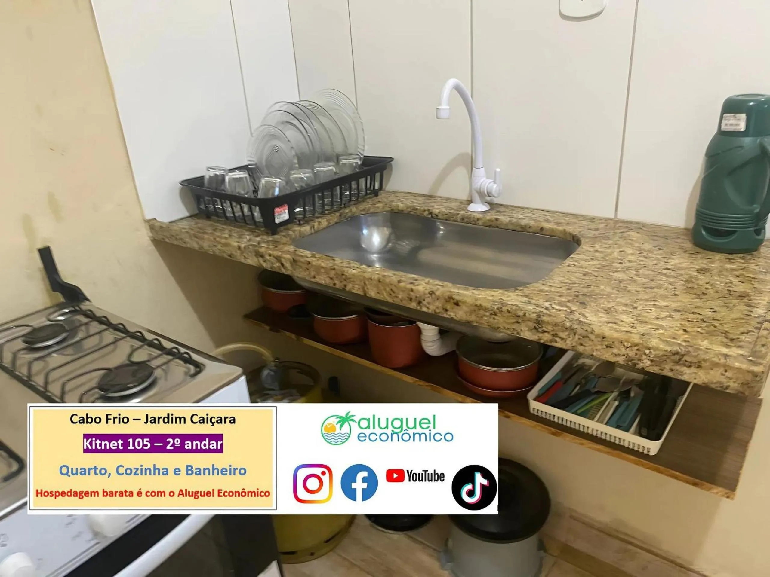 Kitchen or kitchenette in Cabo Frio - Jardim Caiçara - Aluguel Econômico