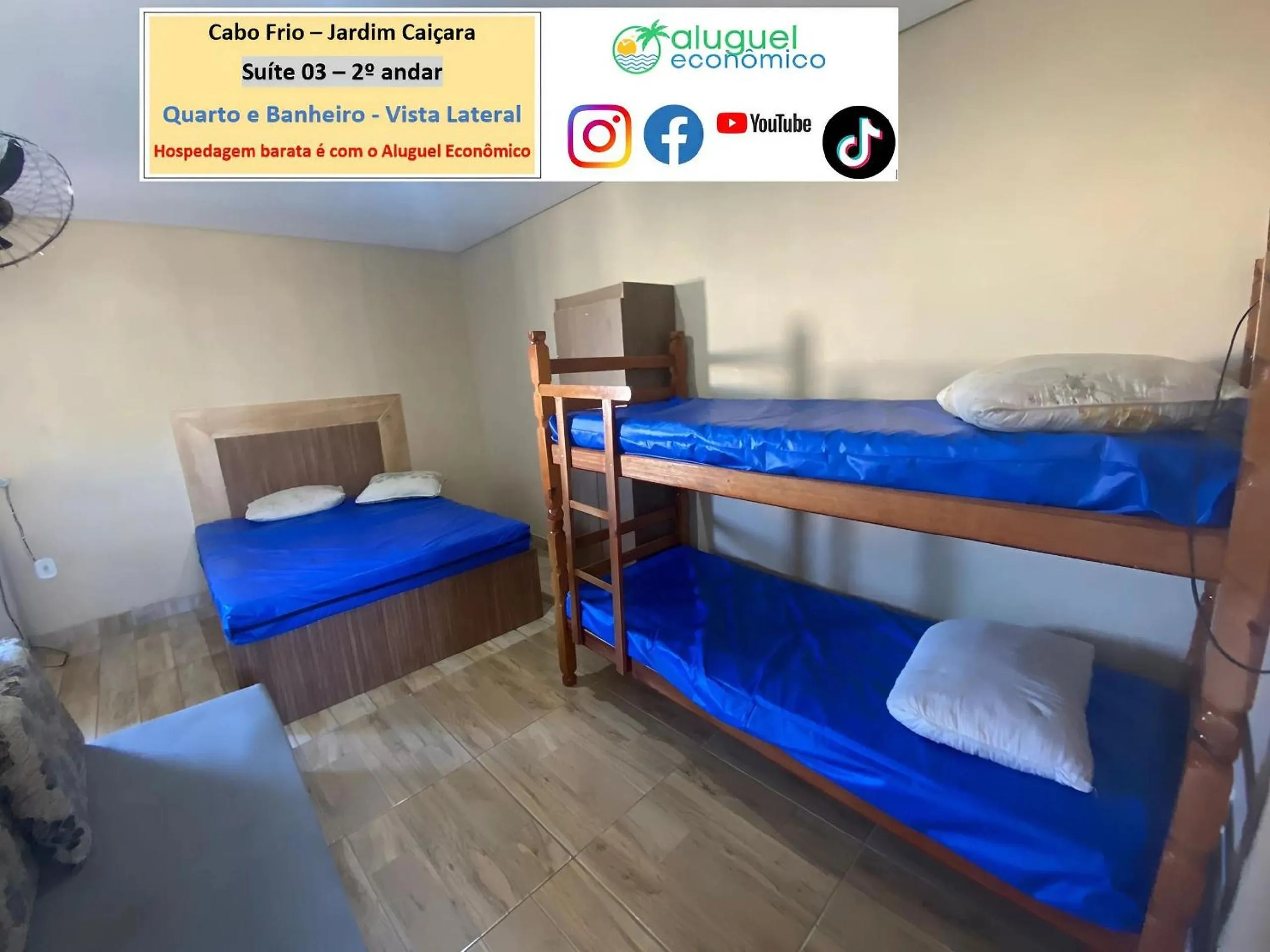 Bedroom, Bed in Cabo Frio - Jardim Caiçara - Aluguel Econômico