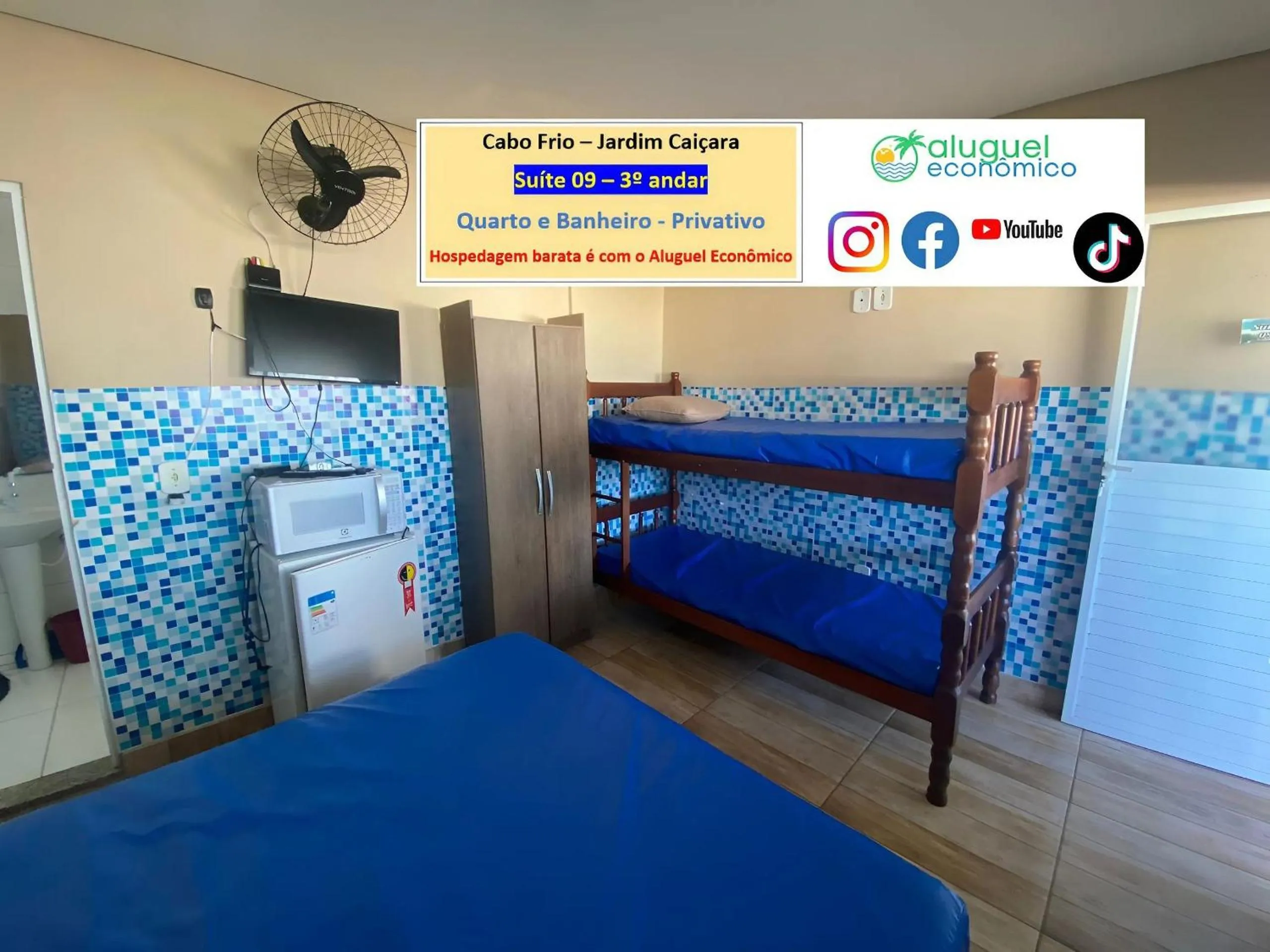 Bedroom, Bed in Cabo Frio - Jardim Caiçara - Aluguel Econômico