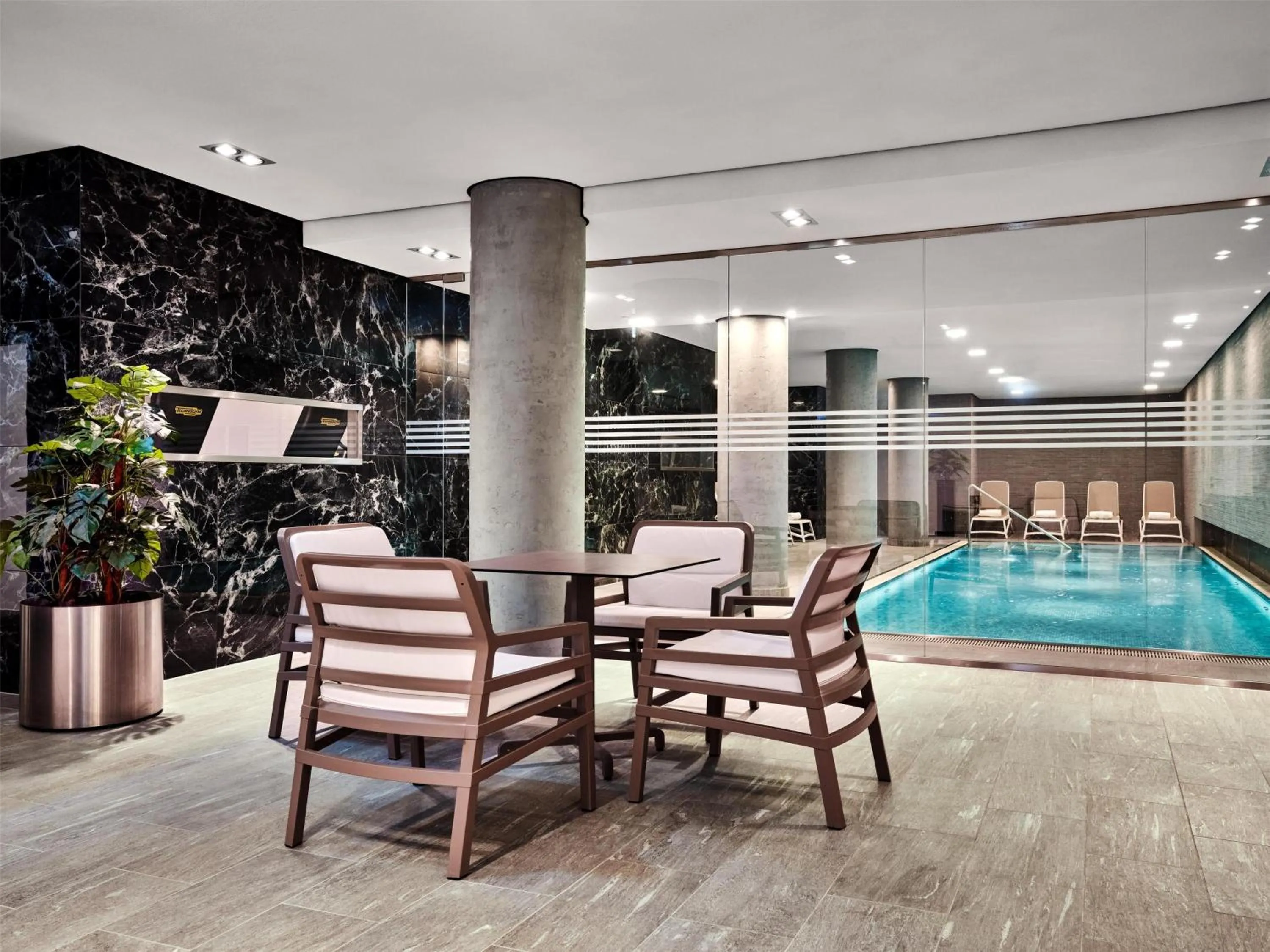 Pool view in Radisson Collection Hotel, Berlin