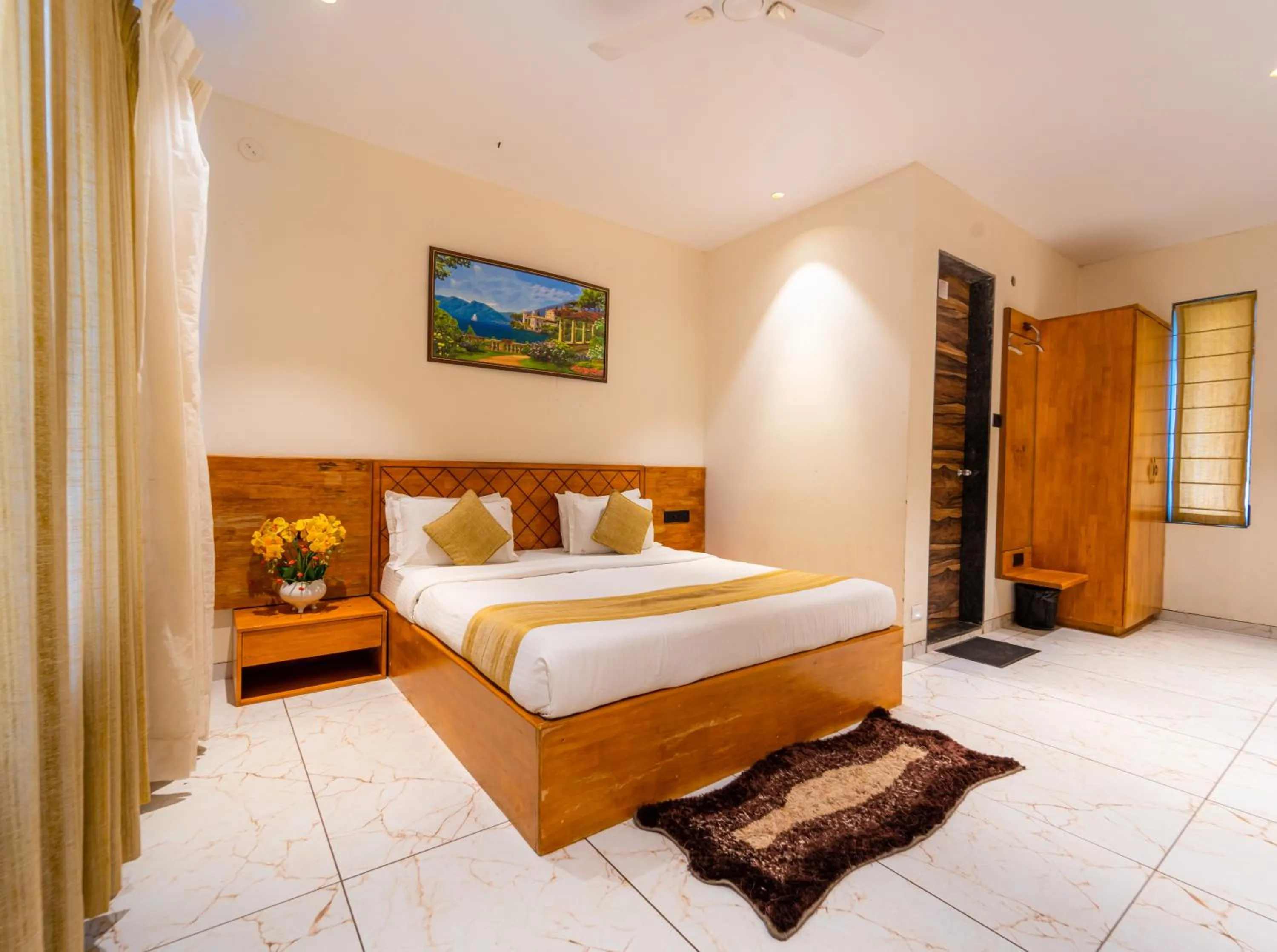 Bed in Red Button Resort