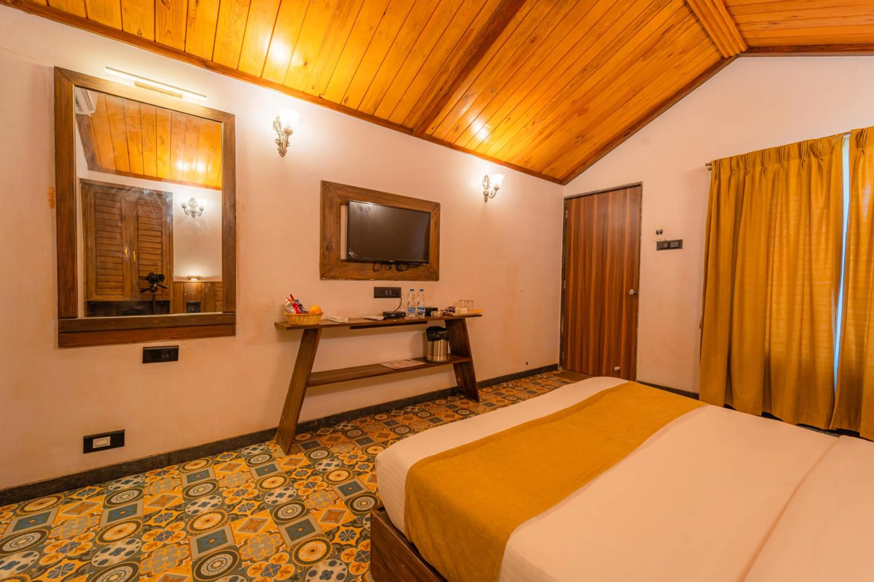 Bed in Red Button Resort