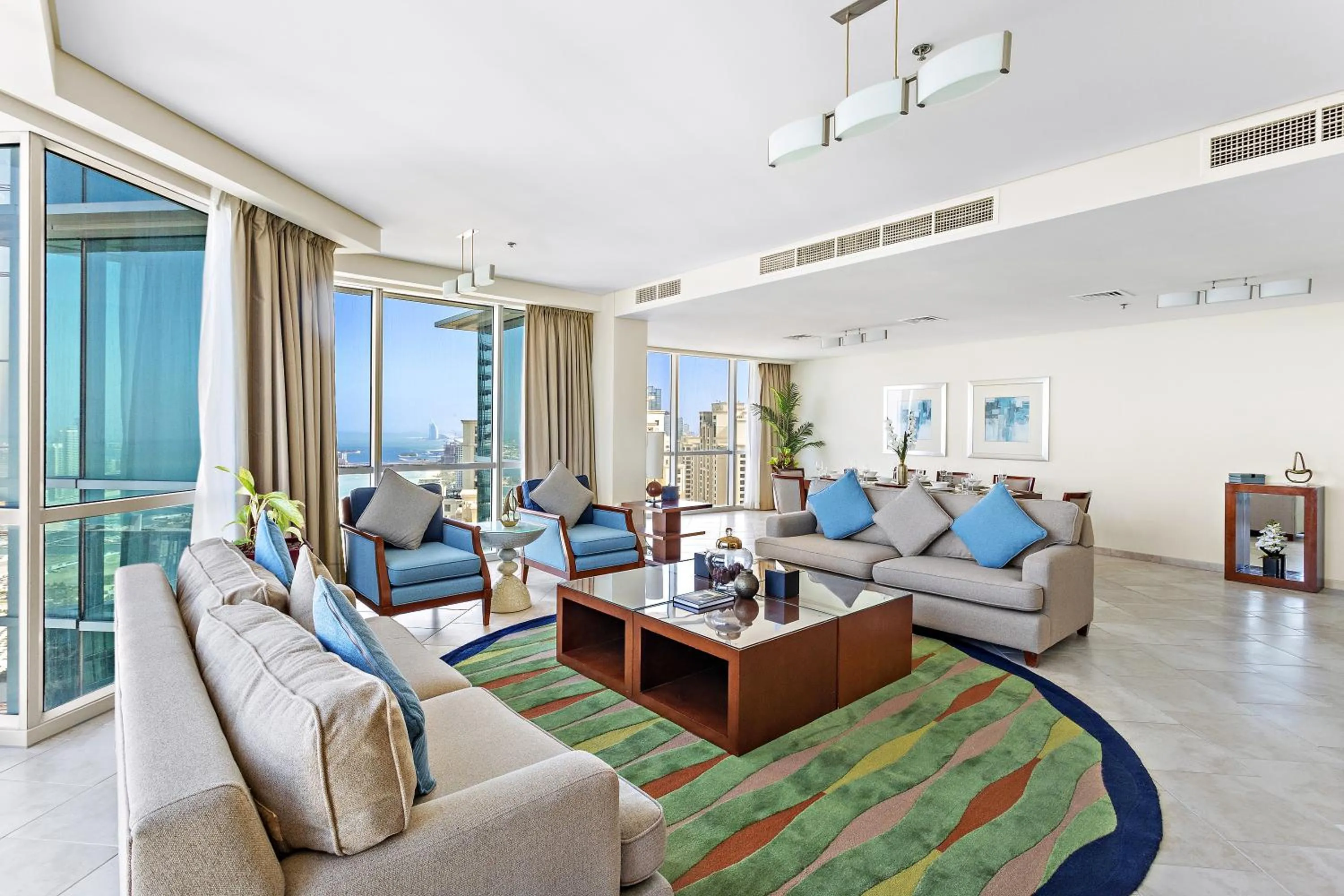 Living room in Blue Beach Tower The Walk JBR