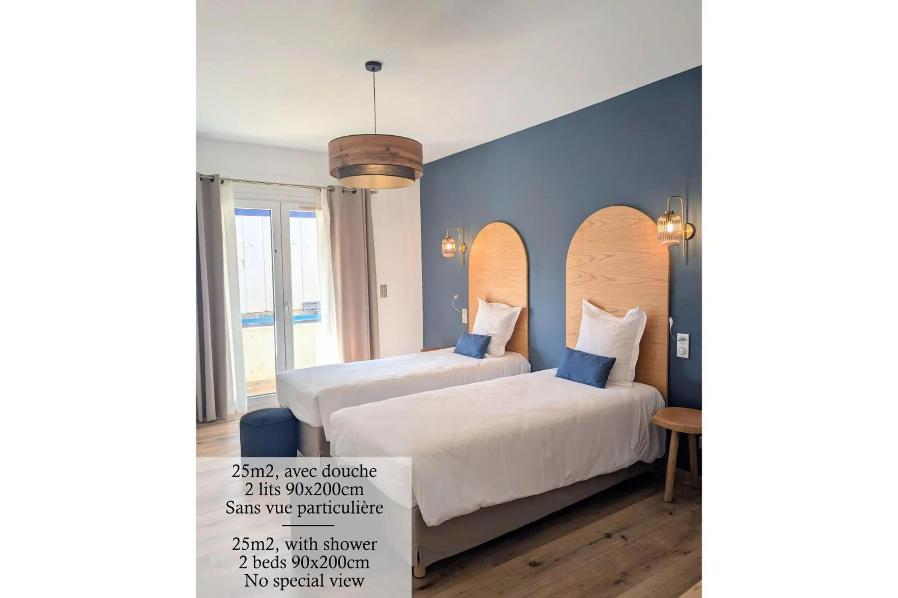 Comfort Twin Room - groundfloor (shower) in Hôtel Flor Comfort Twin Room - groundfloor (shower) in Hôtel Flor