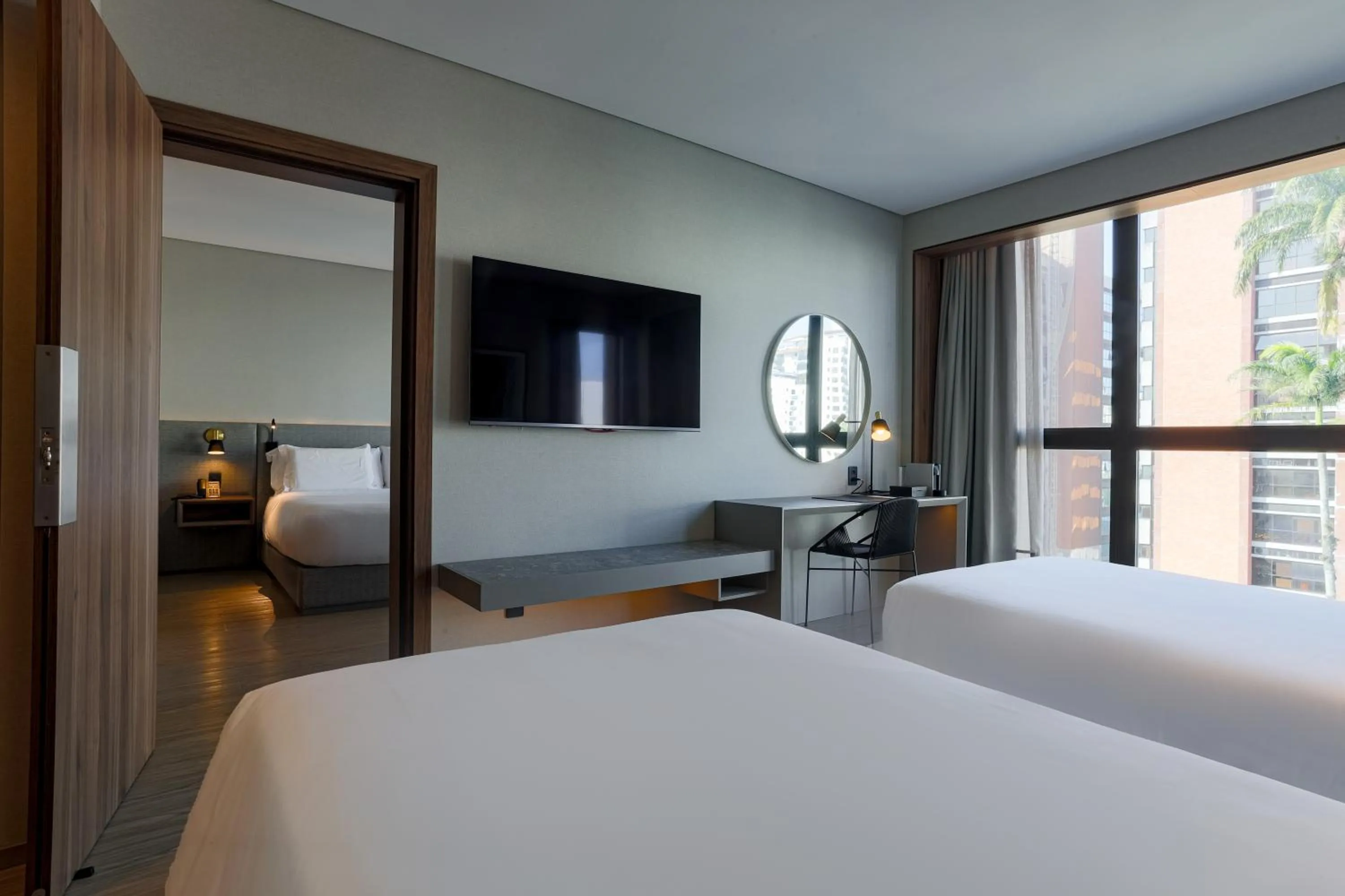 TV and multimedia, Bed in LK Design Hotel Florianópolis