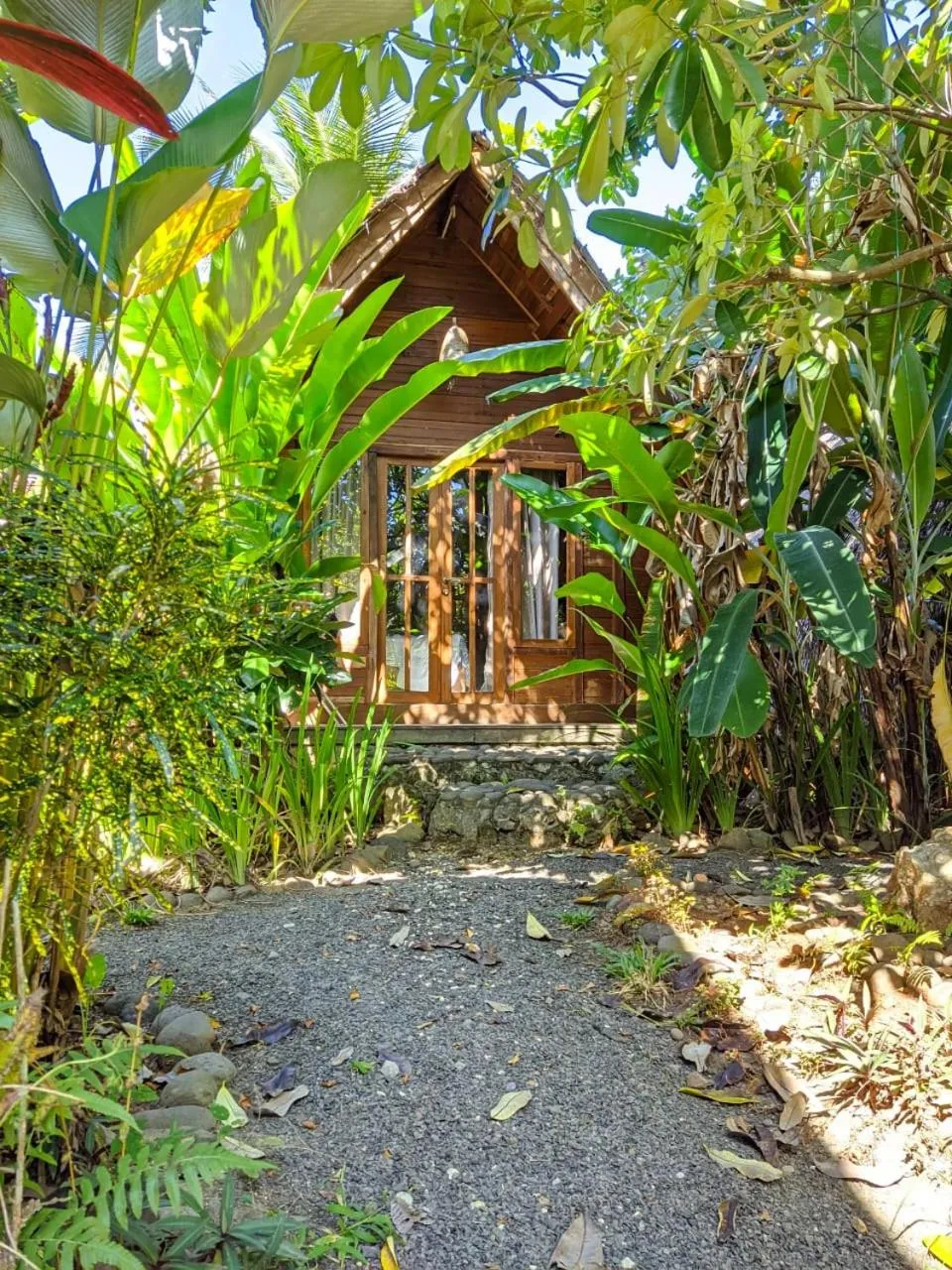 Garden view in Coconut Tree Cottages