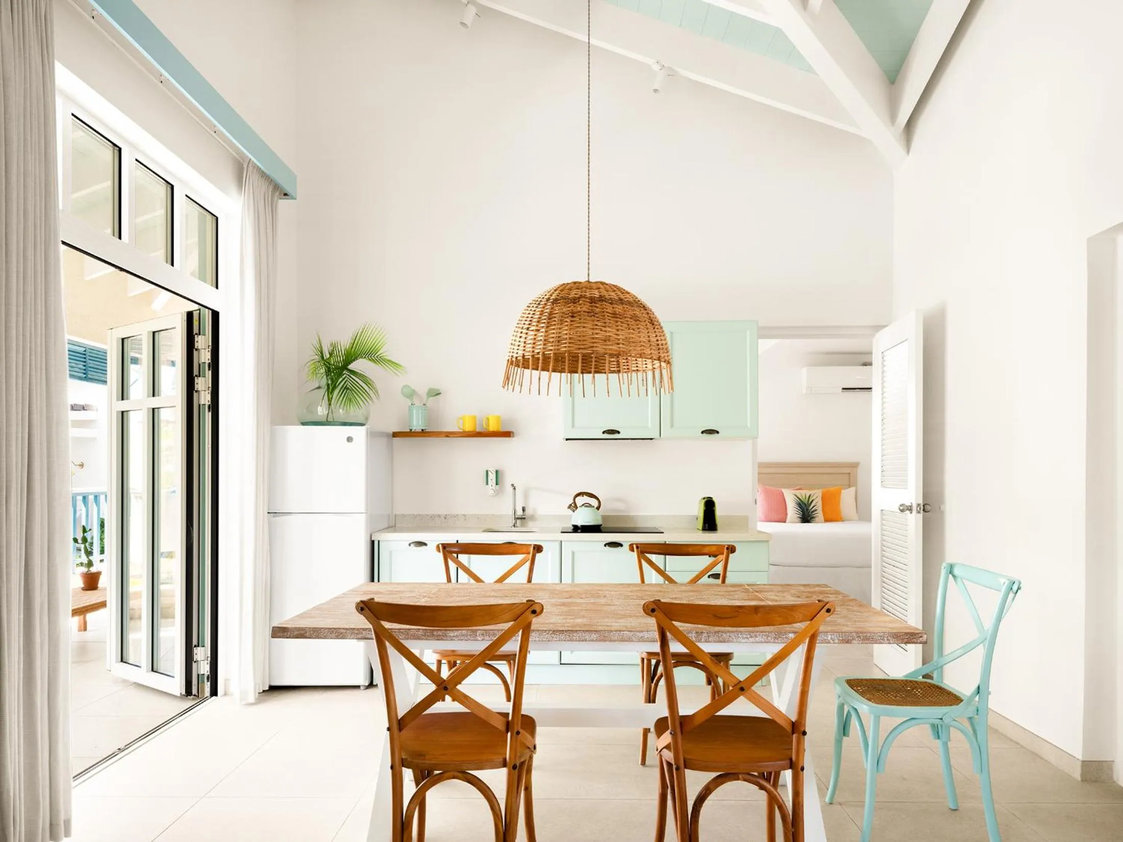 Kitchen or kitchenette in Boardwalk Boutique Hotel Aruba - Adults Only