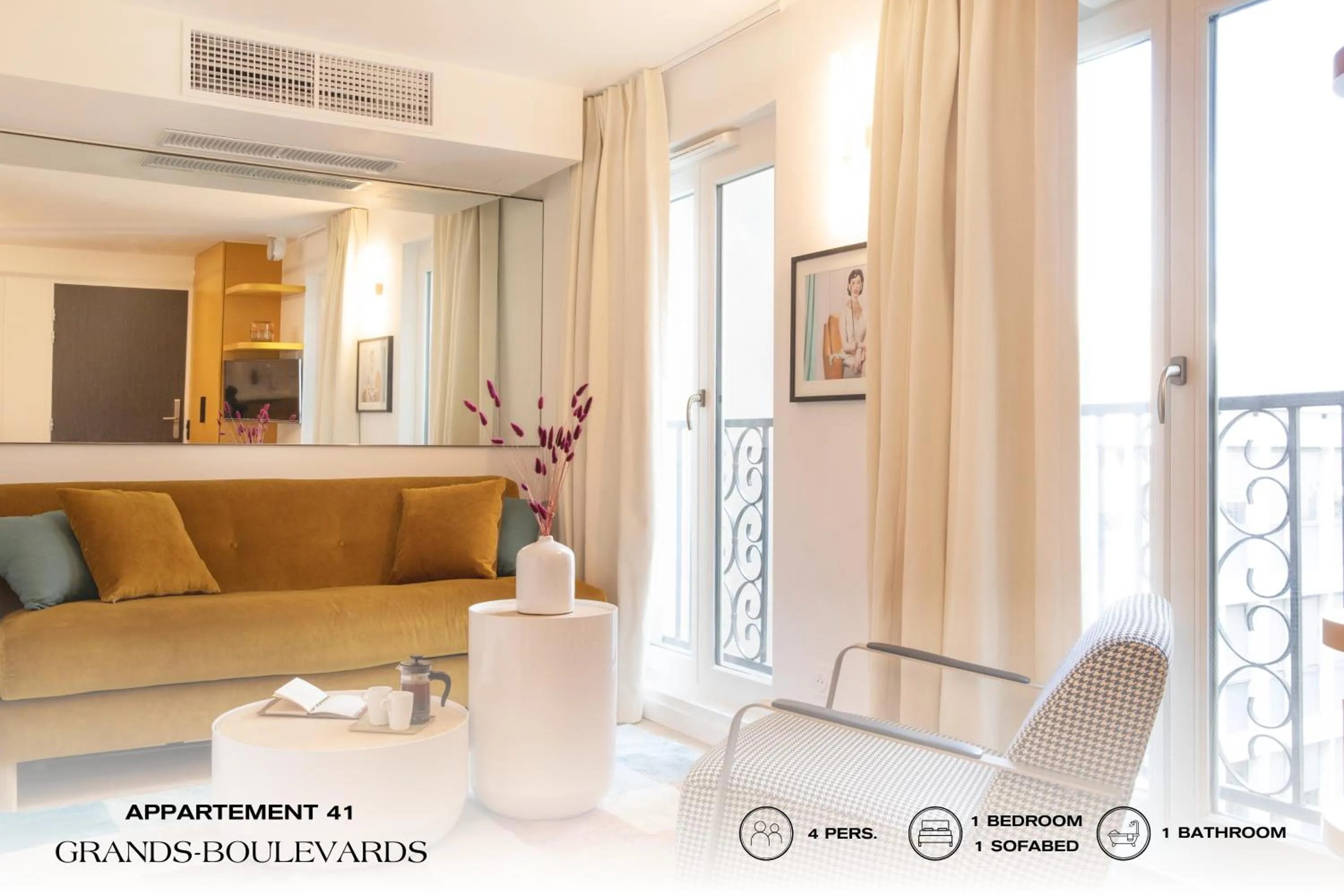 Living room in Beauquartier - Grands Boulevards