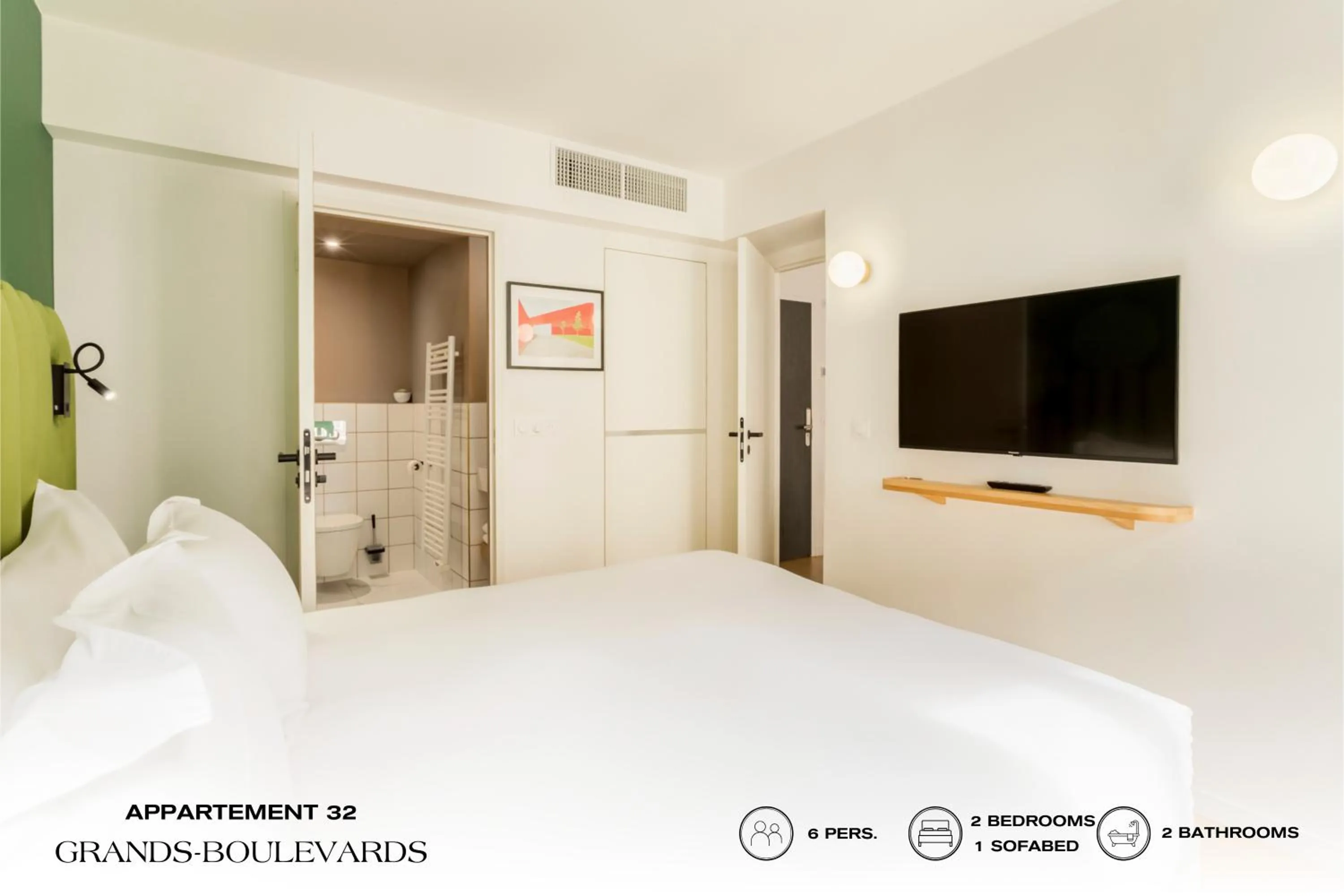 Bedroom, Bed in Beauquartier - Grands Boulevards