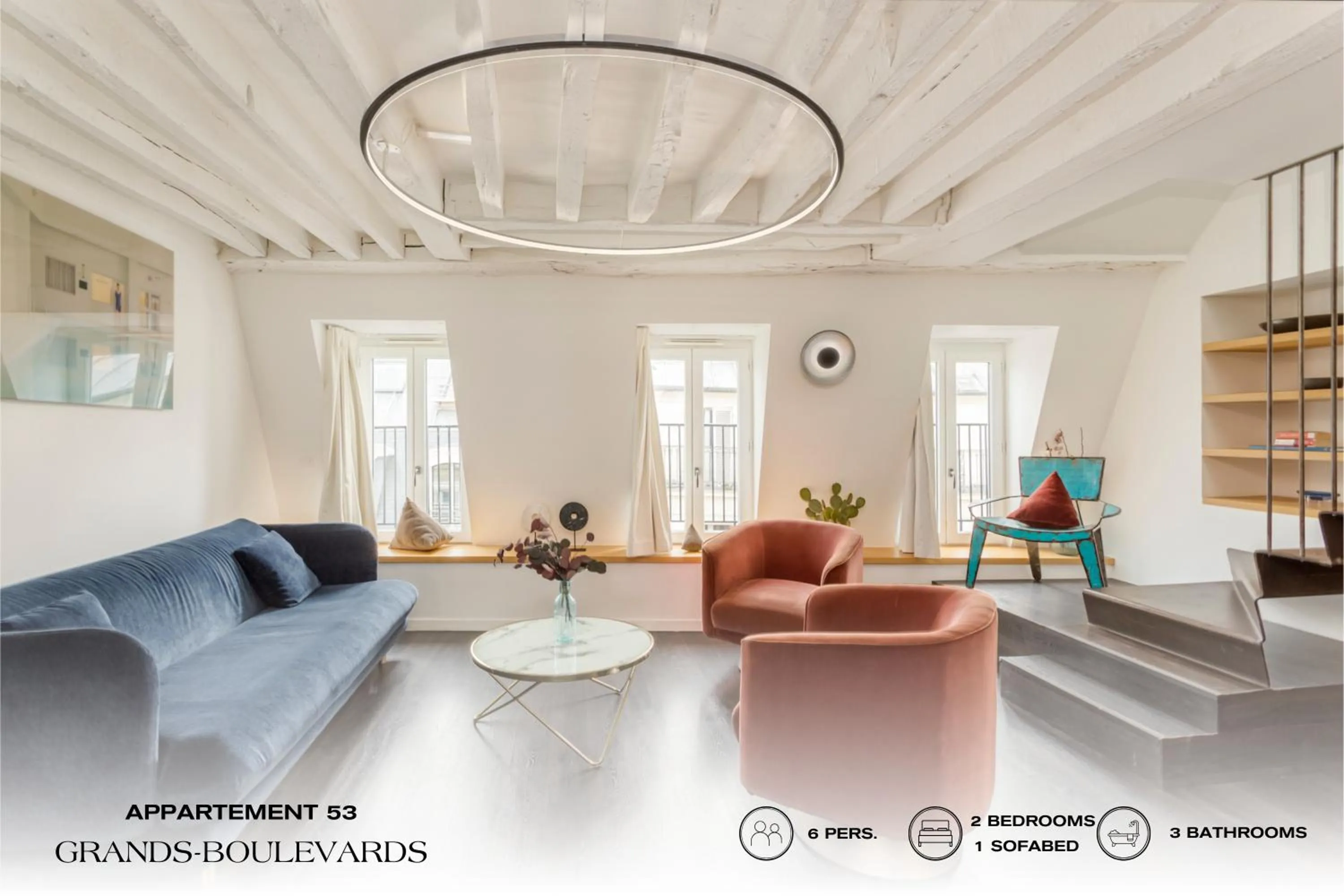 Living room in Beauquartier - Grands Boulevards