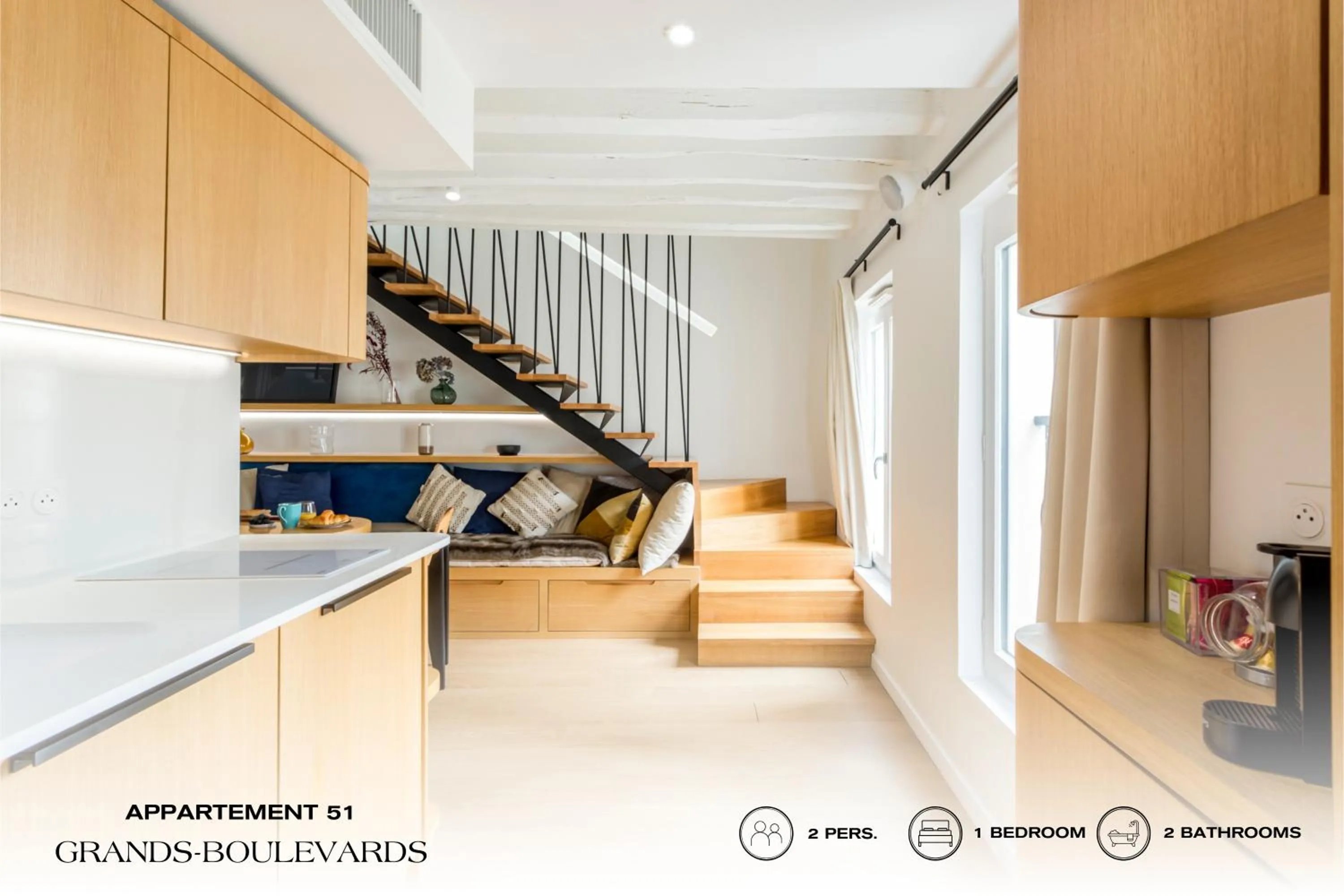 Kitchen or kitchenette in Beauquartier - Grands Boulevards