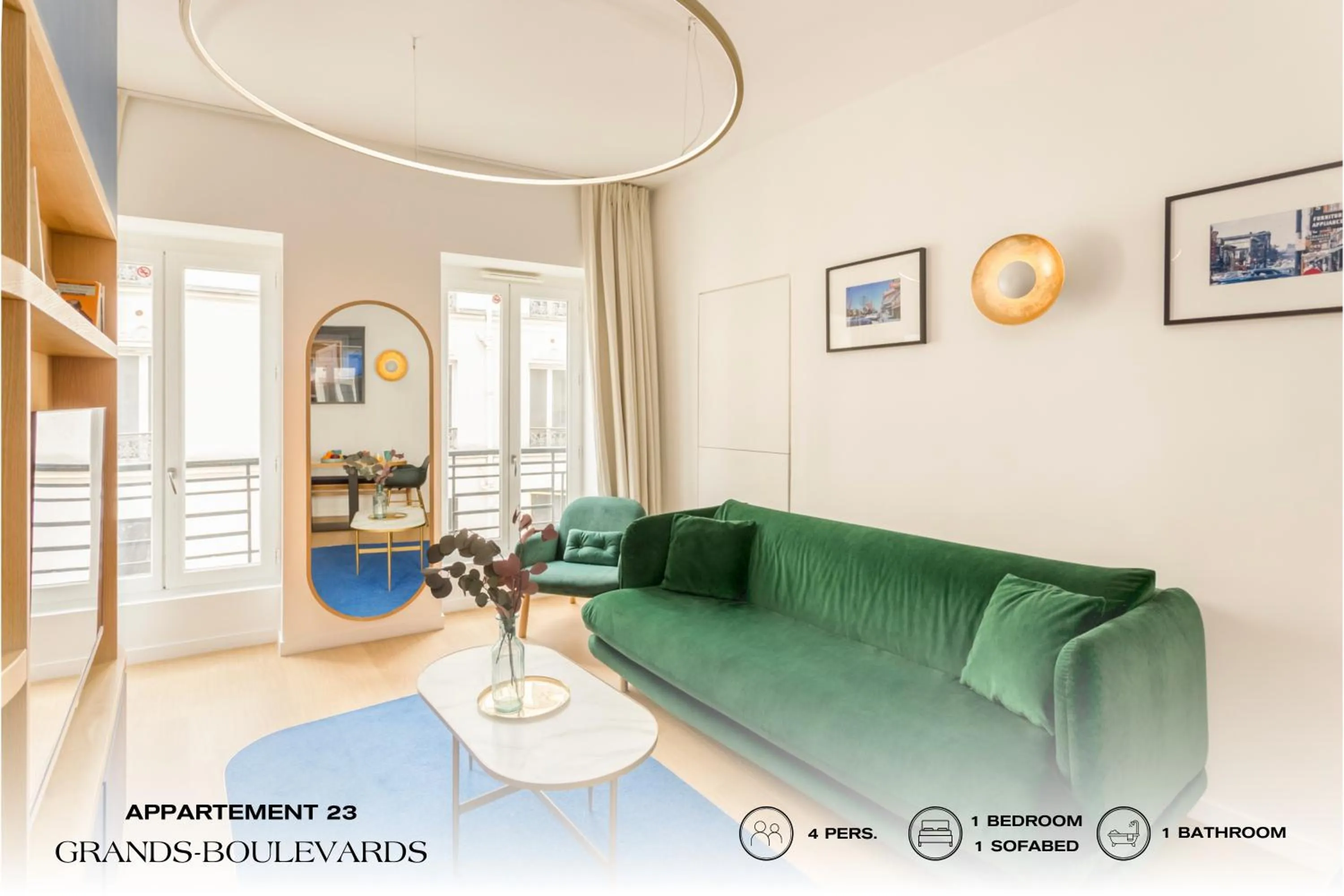 Living room in Beauquartier - Grands Boulevards