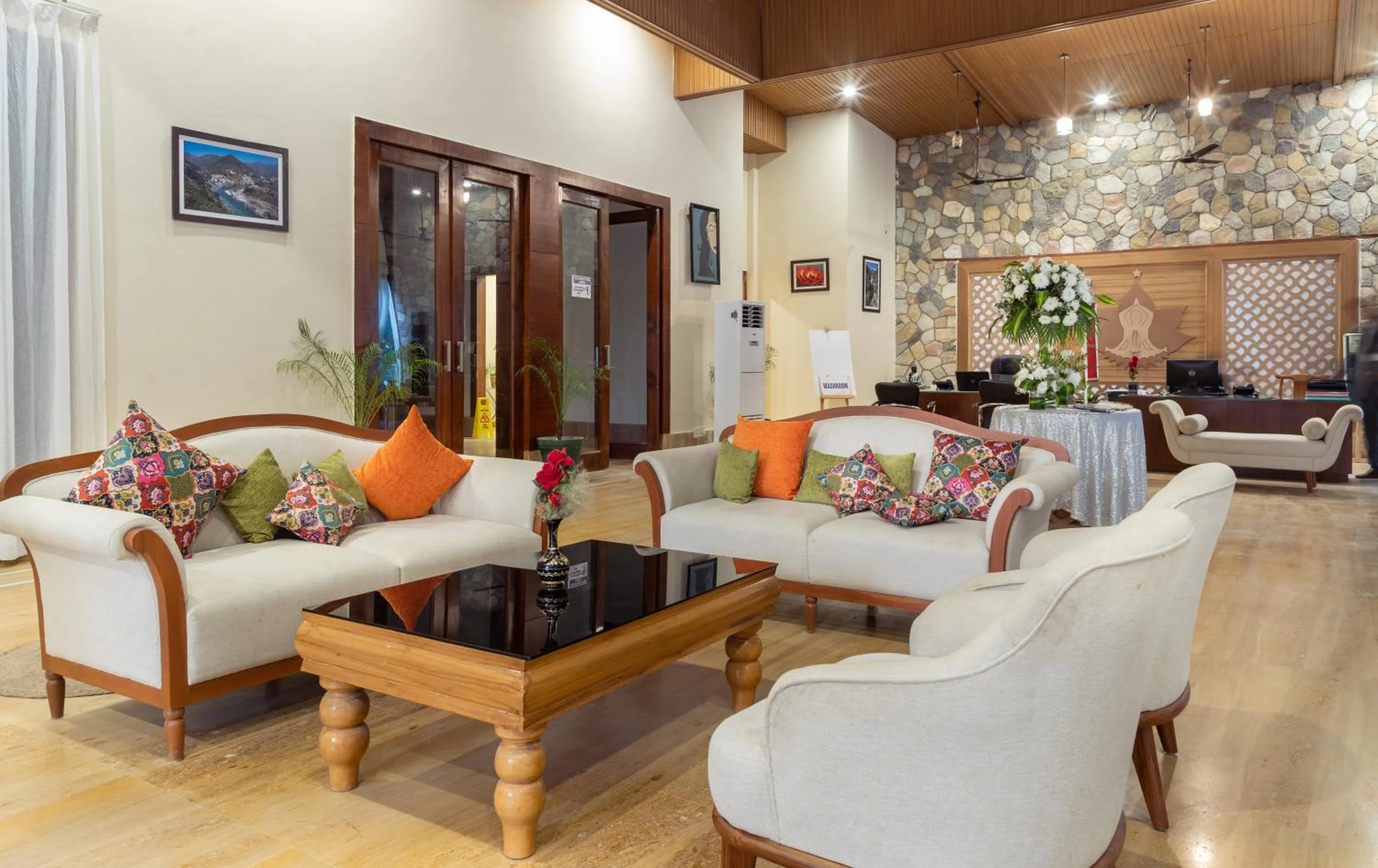 Seating area in Punarnava Resort & Spa