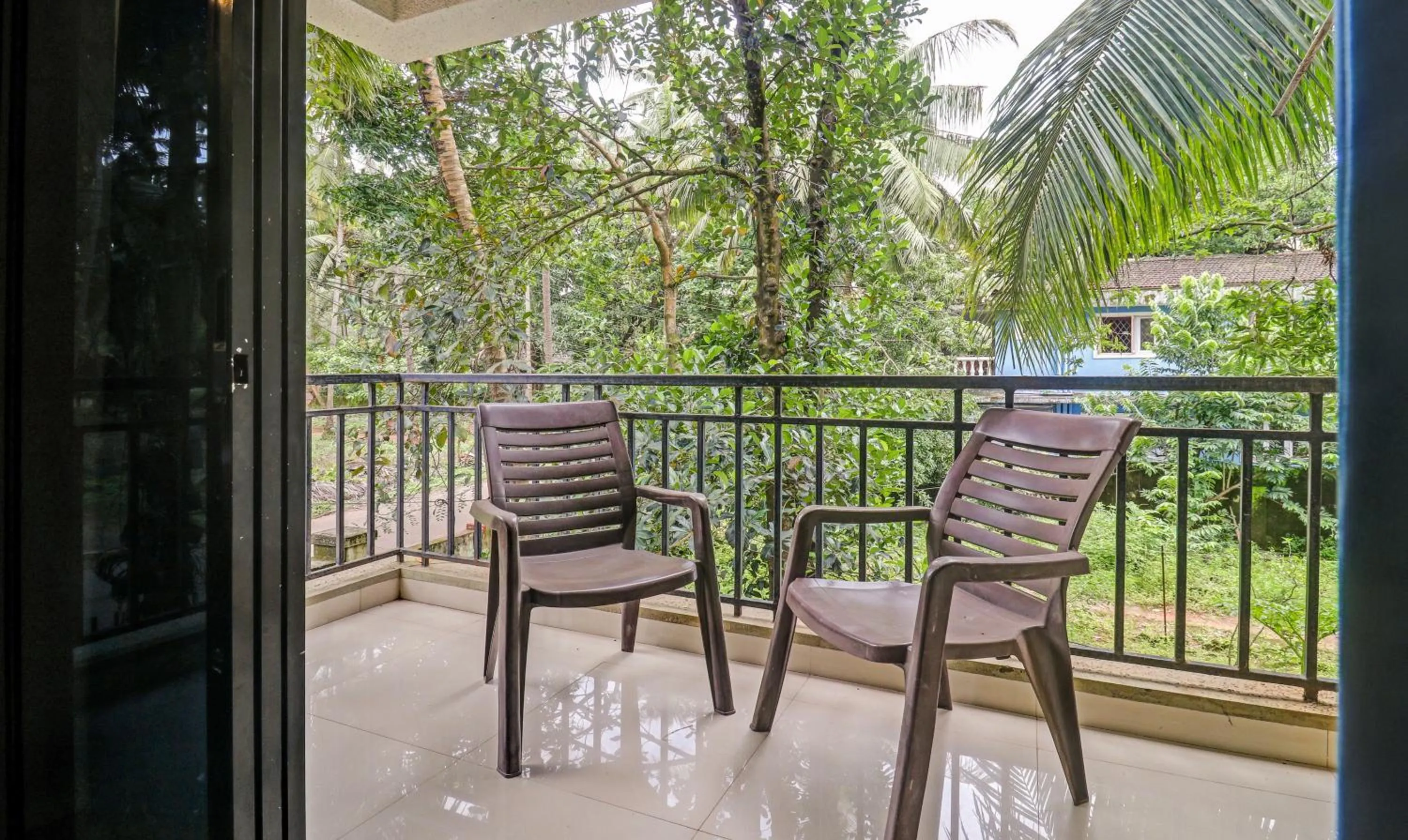 Balcony/Terrace in Treebo Aquamarine Arpora With Pool