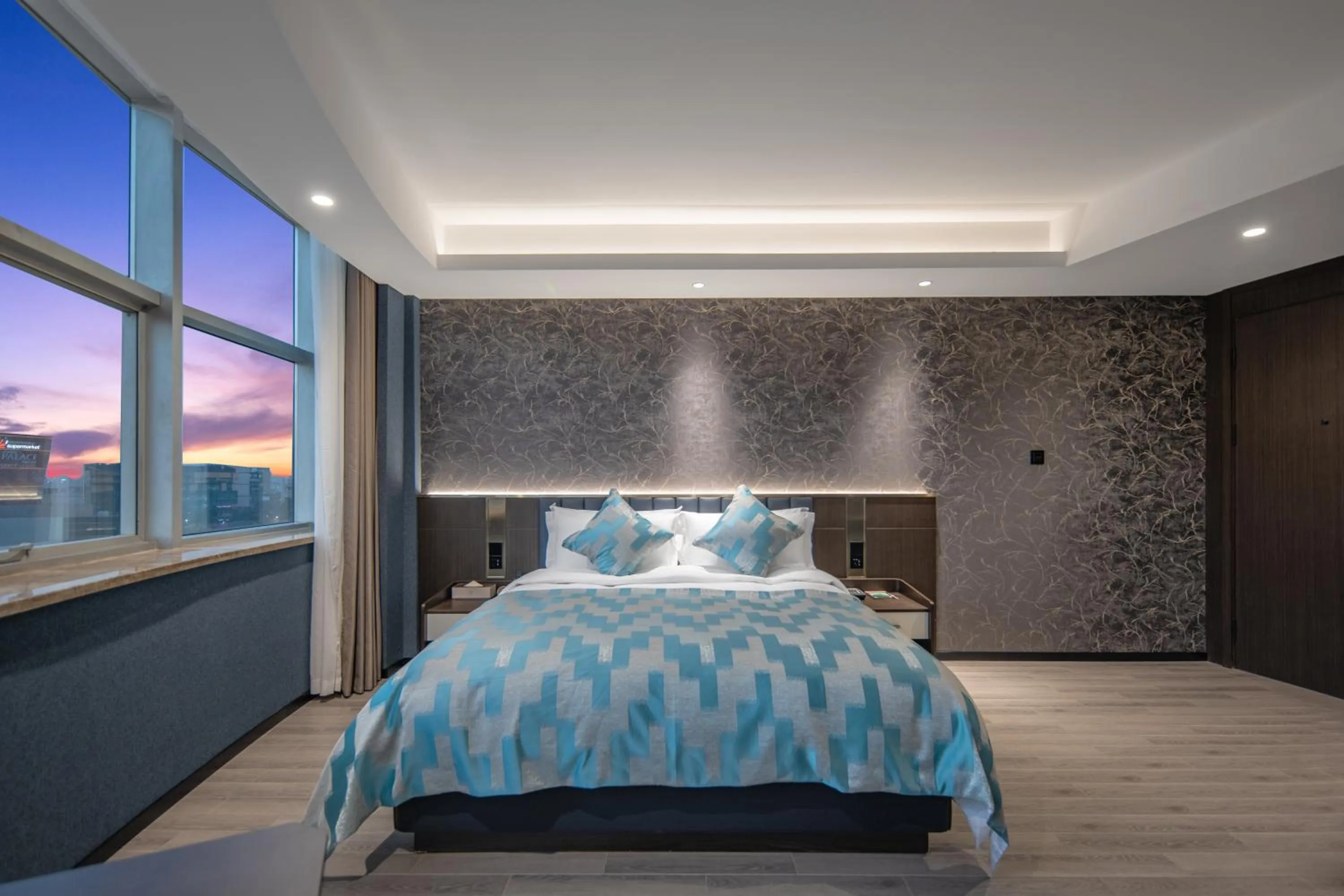 Bed in Dijing Hotel Shanghai