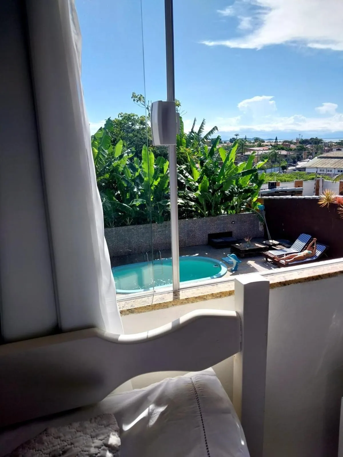 Pool view in Namorada Brava Guest House