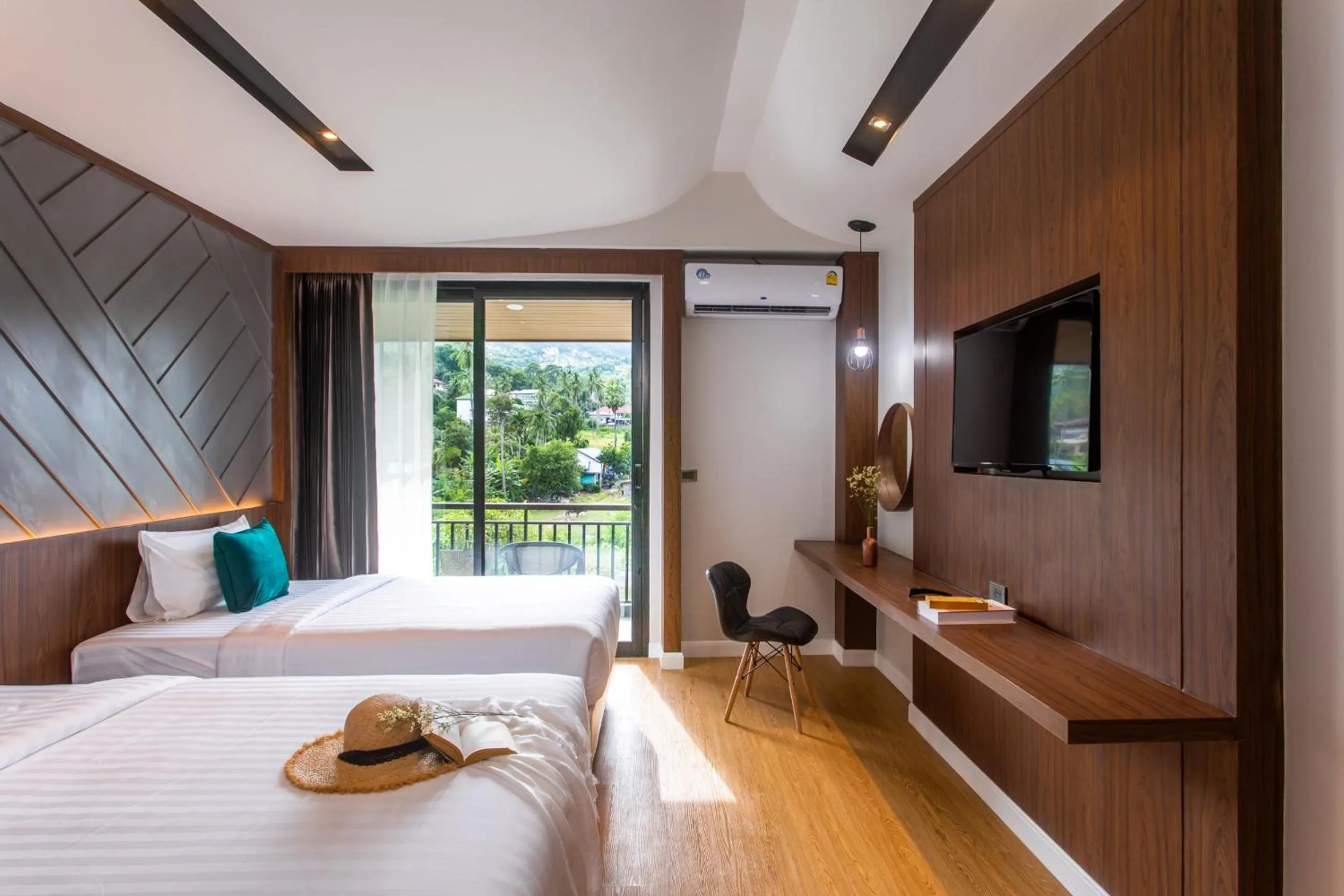 Bed in The Canale Samui Resort