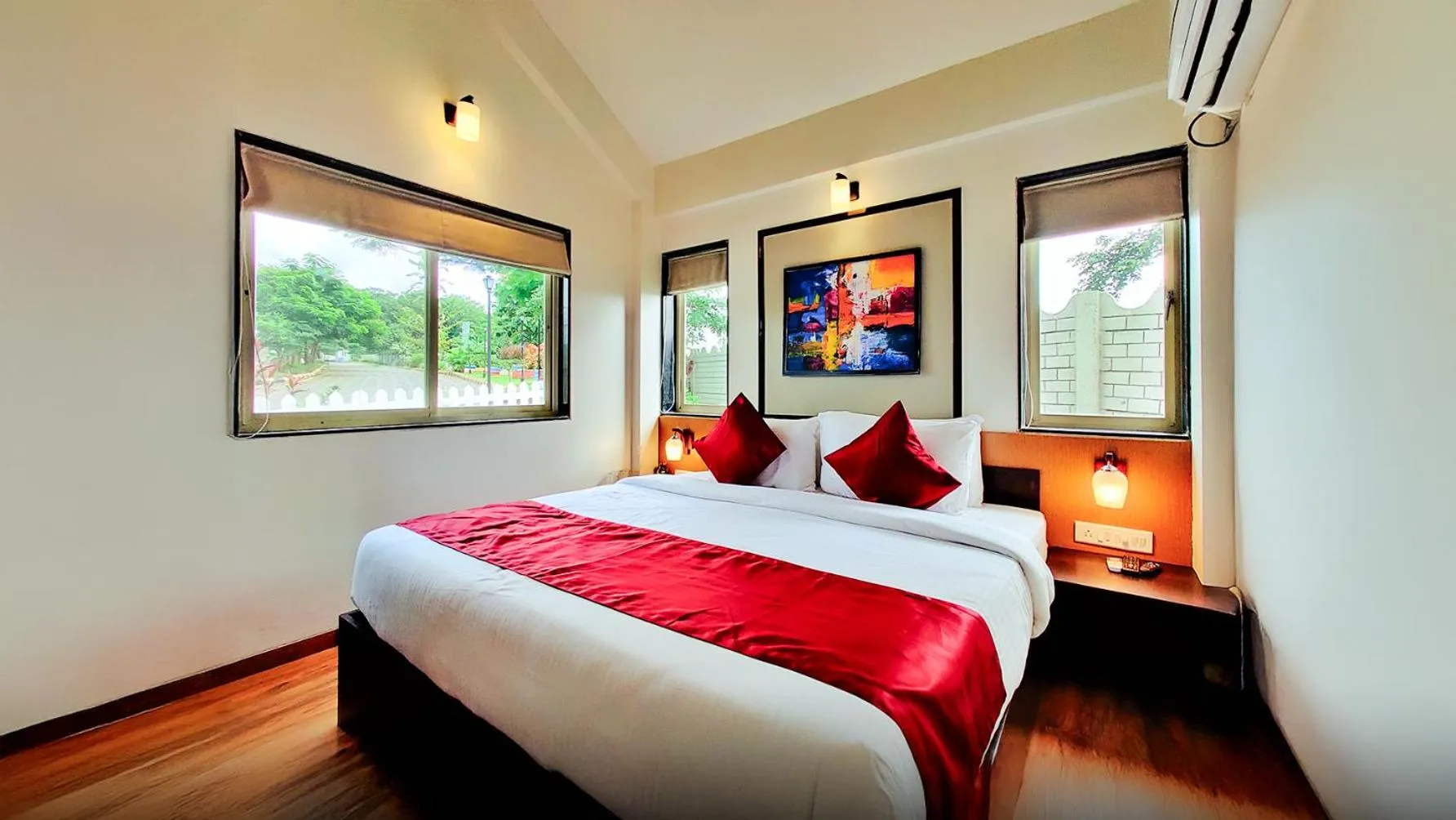 Bed in Pushpam Sanskruti Resort Karjat