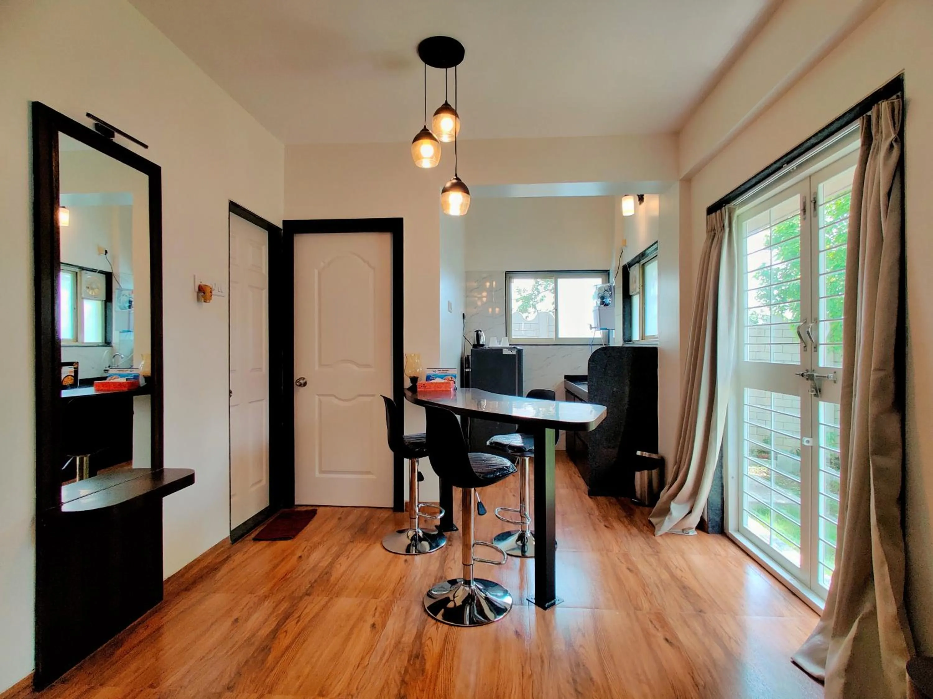 Dining area in Pushpam Sanskruti Resort Karjat