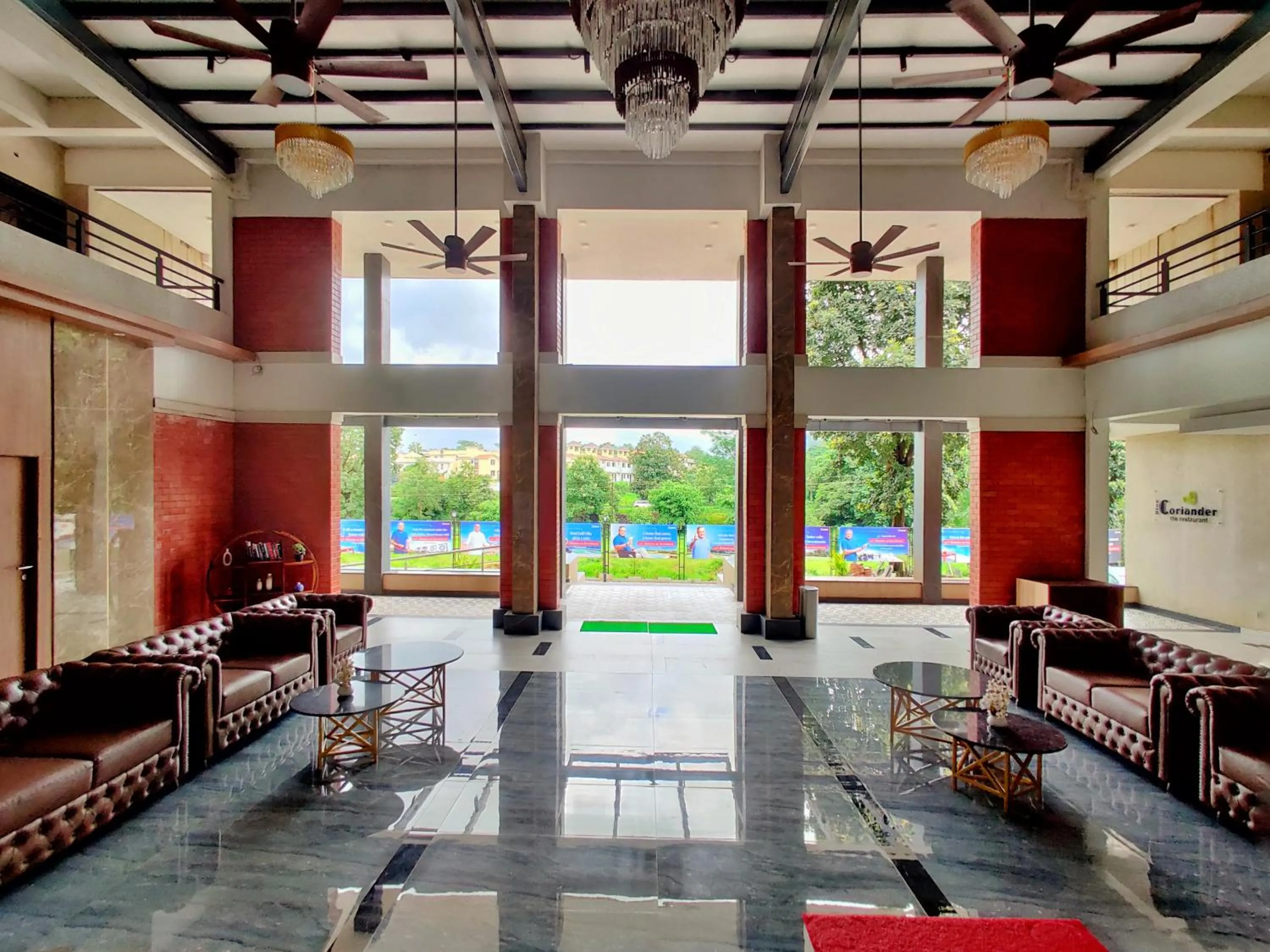Seating area in Pushpam Sanskruti Resort Karjat