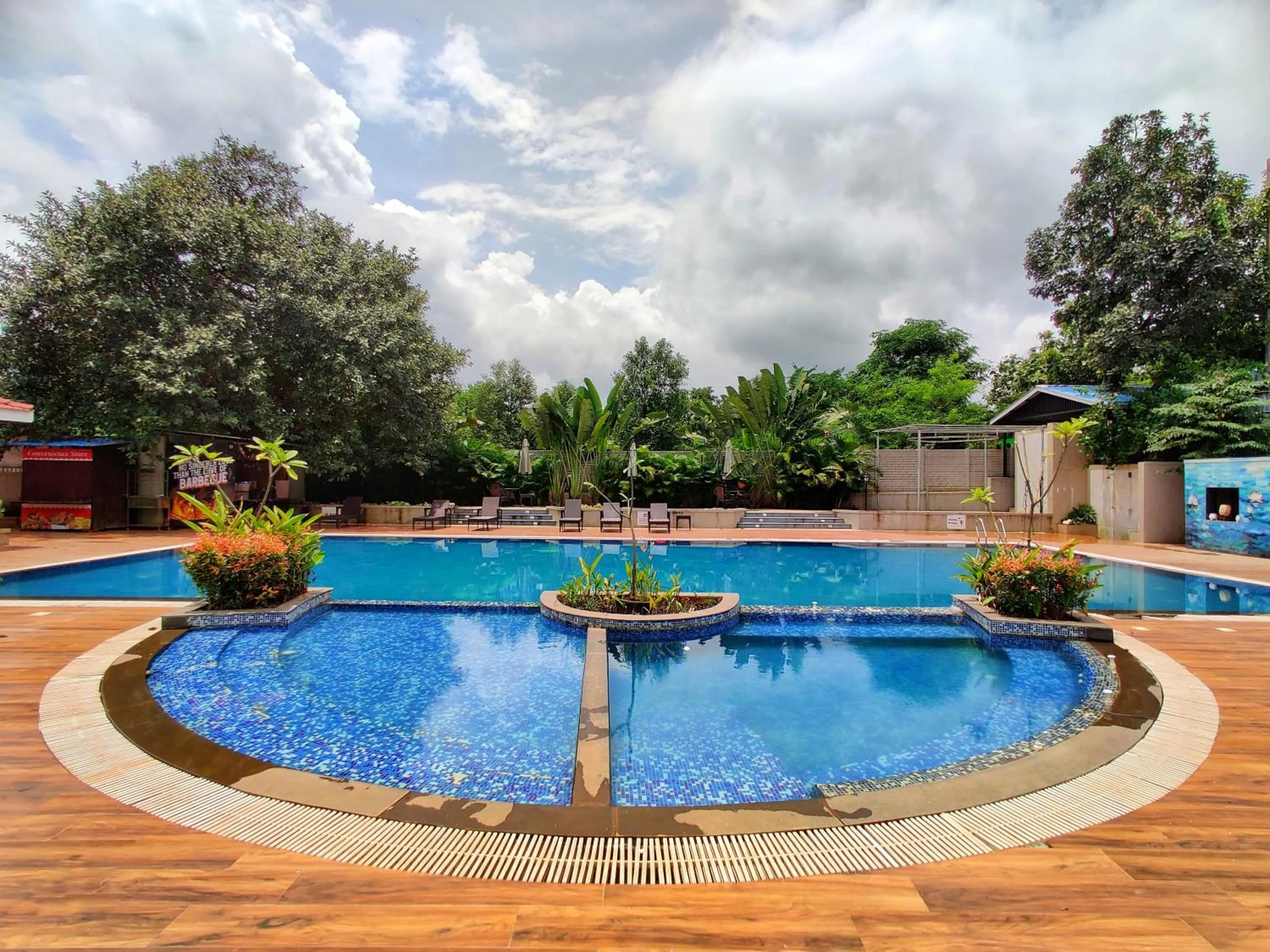 Swimming pool in Pushpam Sanskruti Resort Karjat