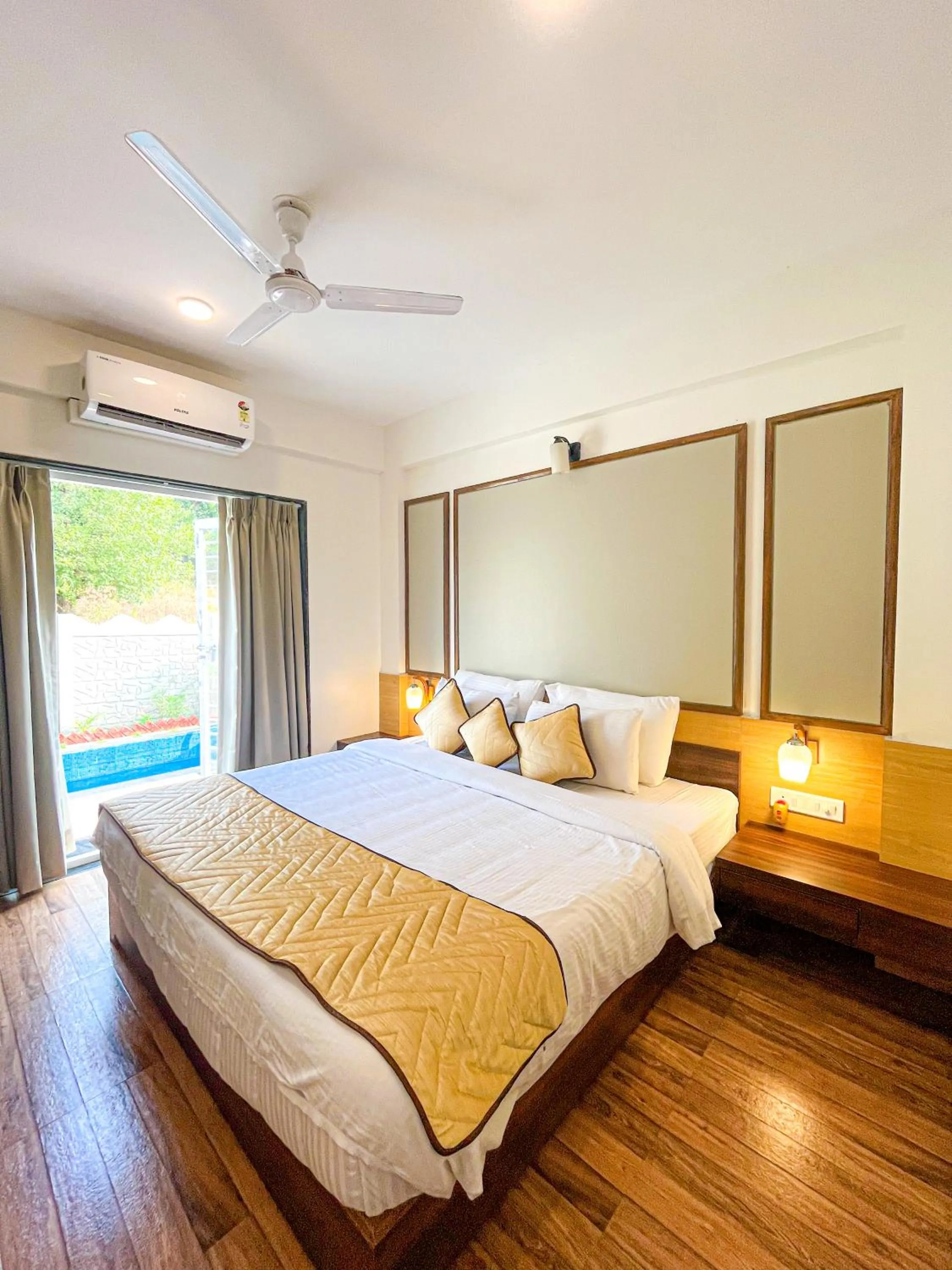 Bed in Pushpam Sanskruti Resort Karjat