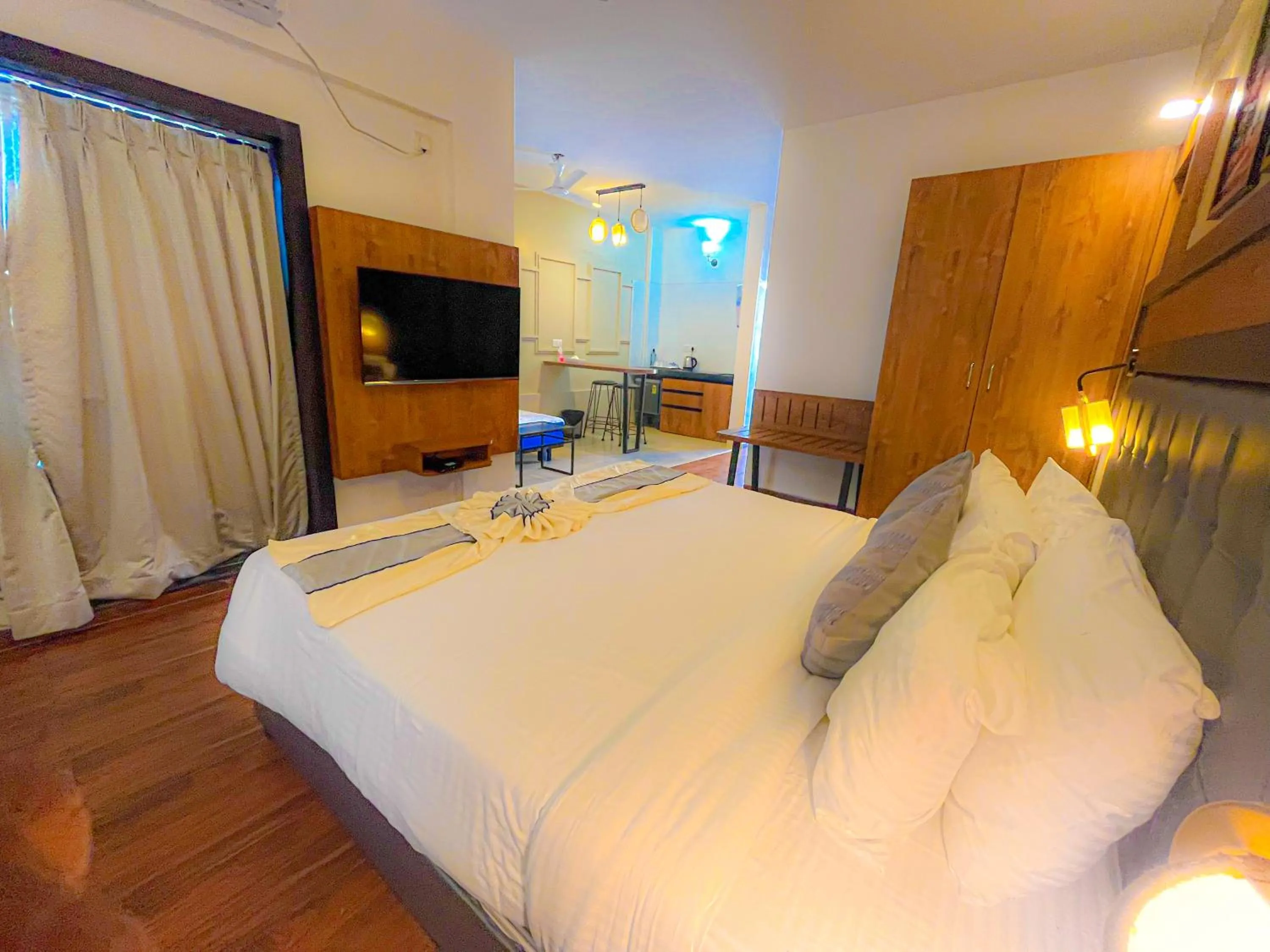 Bed in Pushpam Sanskruti Resort Karjat