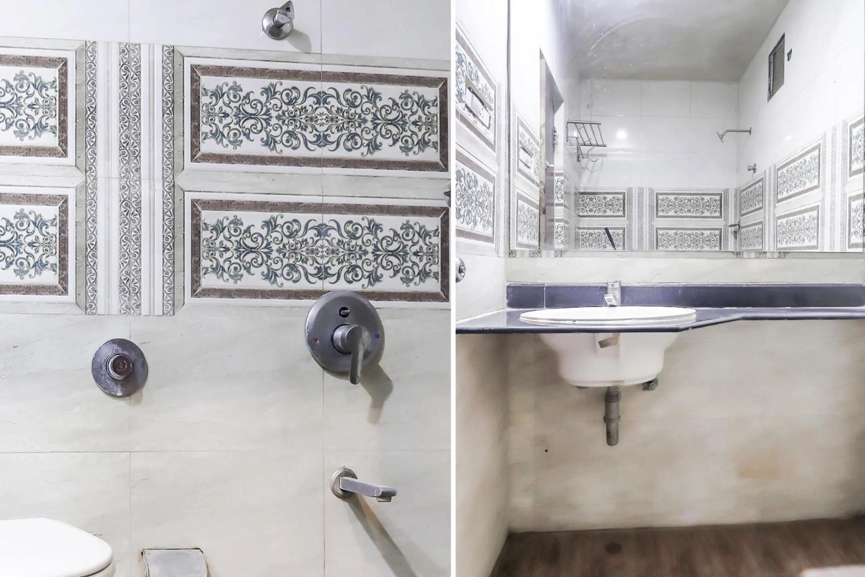 Bathroom in Hotel O Grandeur By orbit Hotels Near Chennai shopping mall