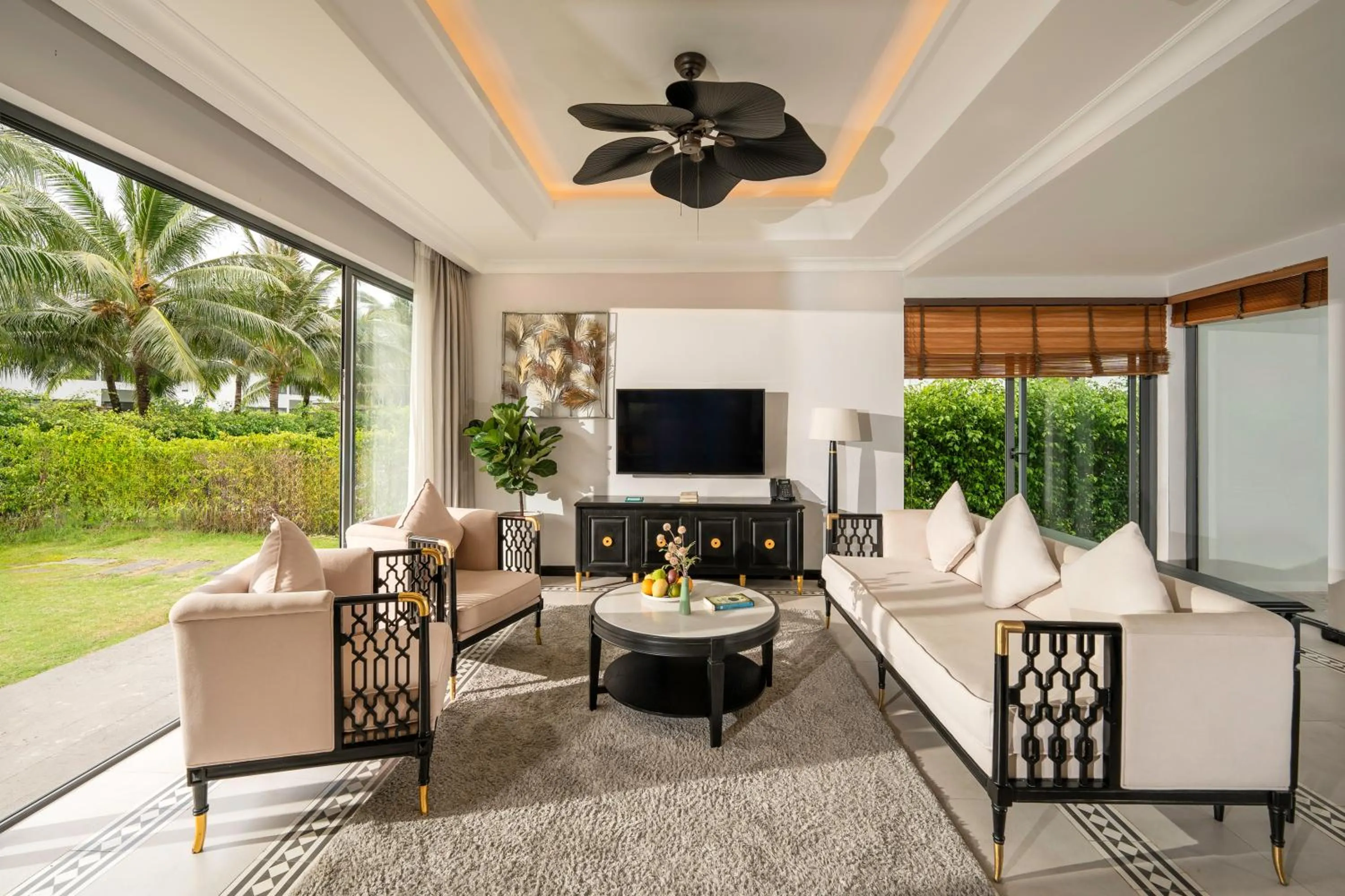 Living room in Andochine Villas Resort & Spa Phu Quoc - All Villas with Private Pool