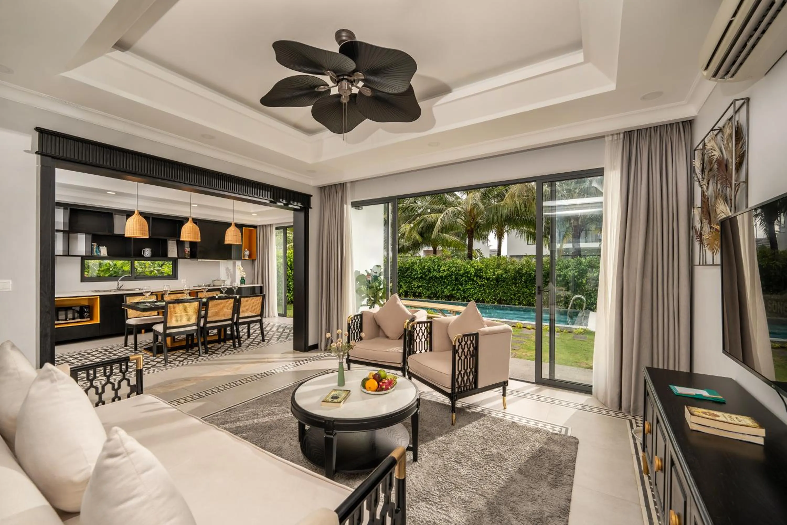 Living room in Andochine Villas Resort & Spa Phu Quoc - All Villas with Private Pool