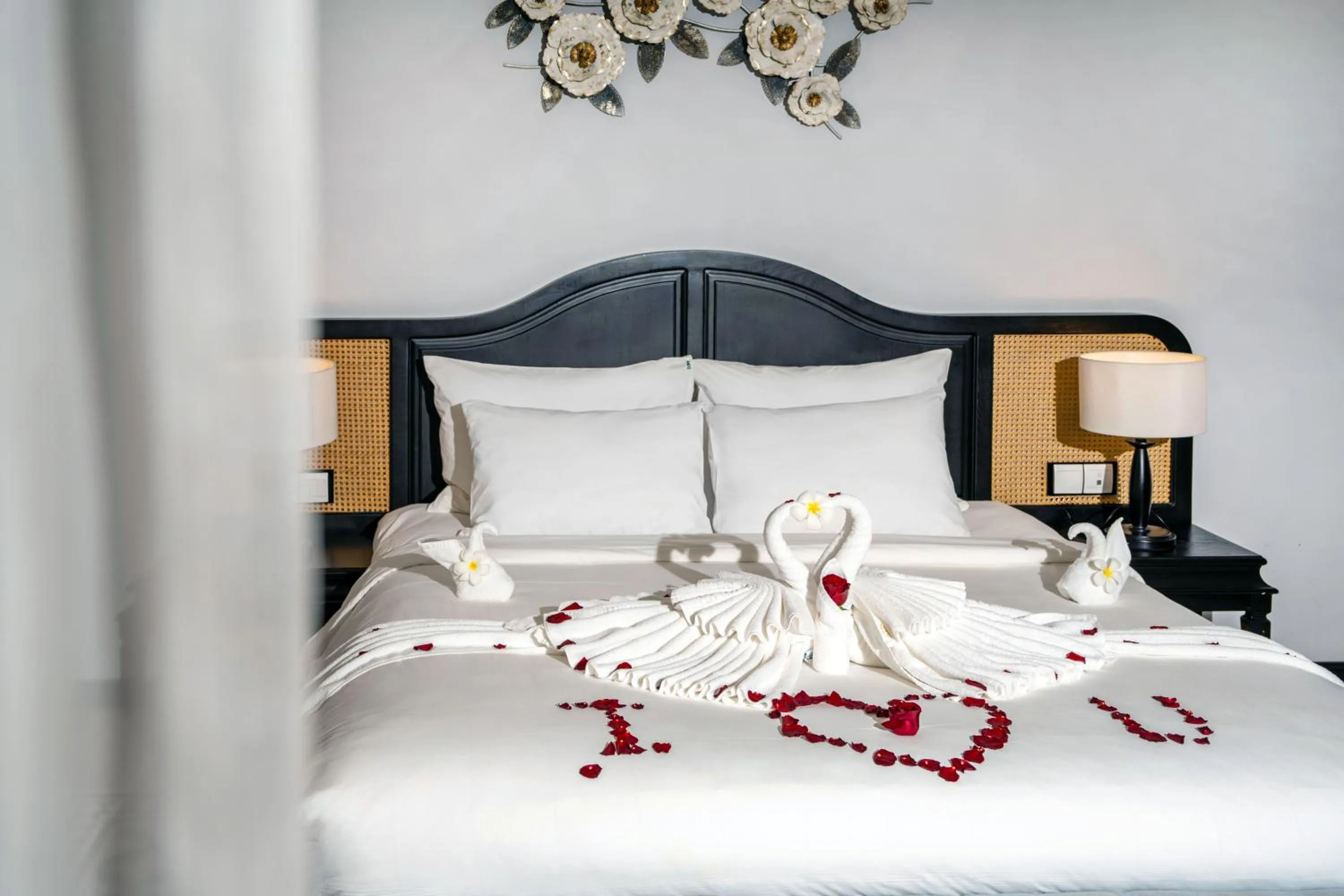 Decorative detail, Bed in Andochine Villas Resort & Spa Phu Quoc - All Villas with Private Pool