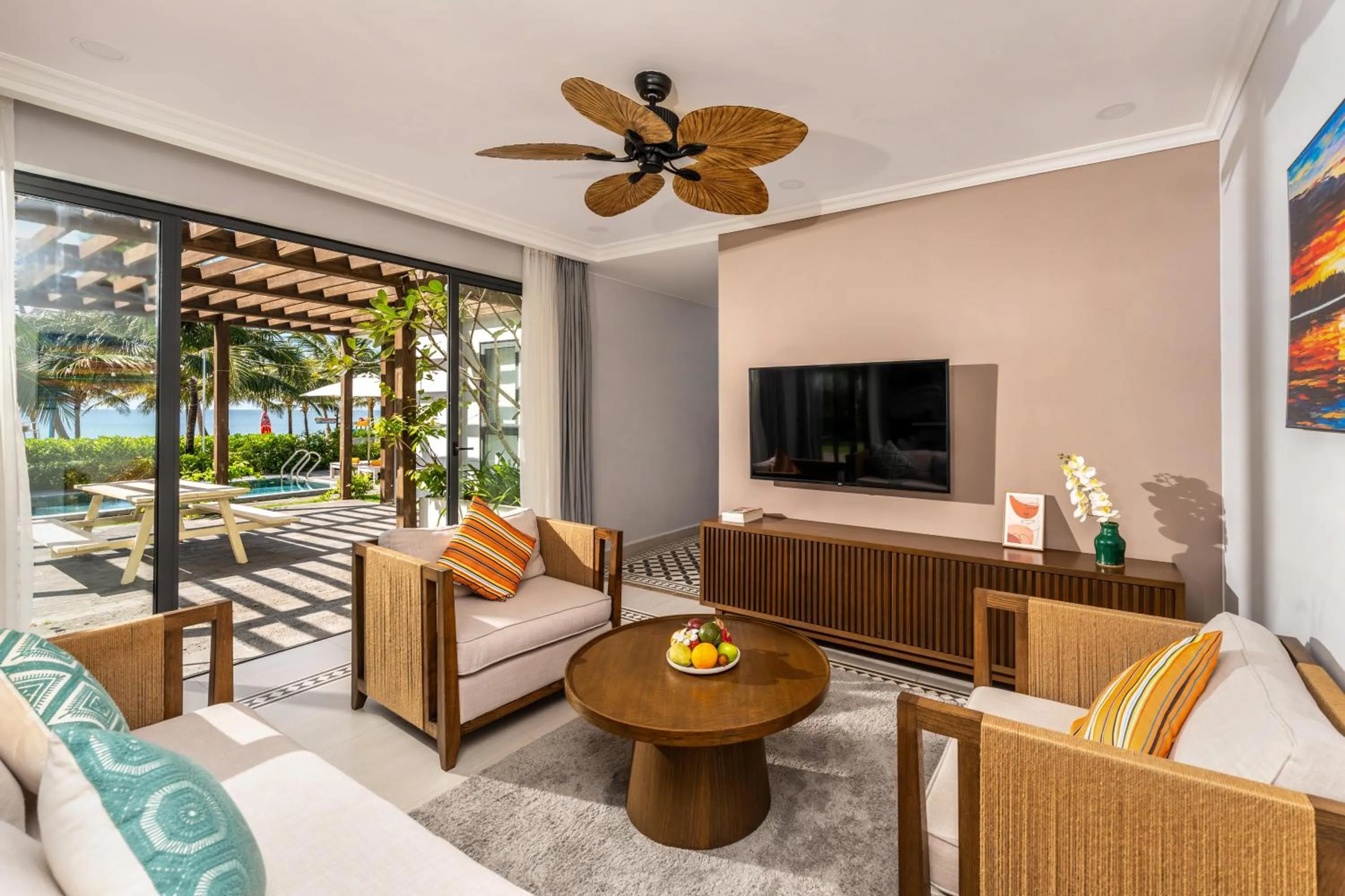Living room in Andochine Villas Resort & Spa Phu Quoc - All Villas with Private Pool