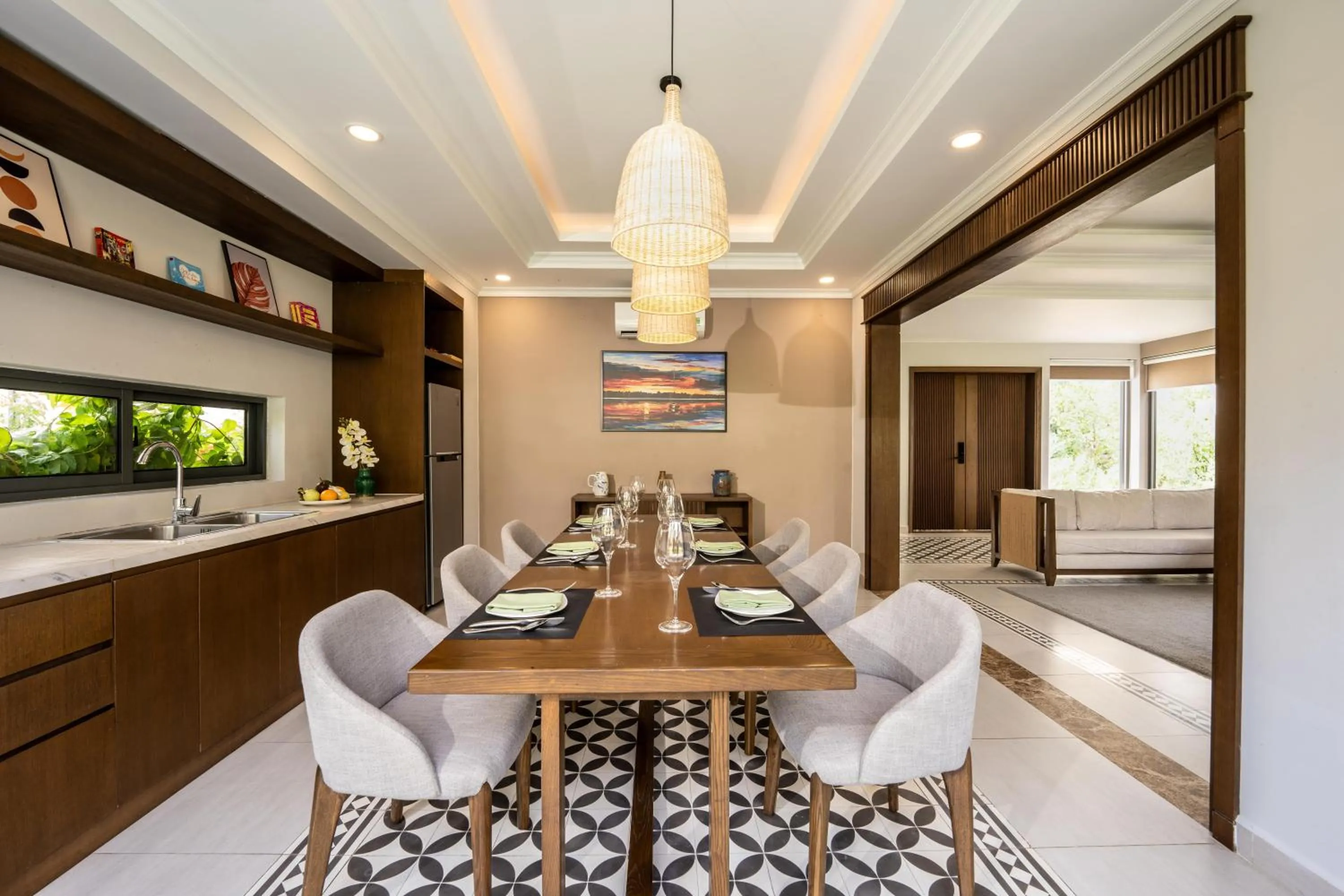 Kitchen or kitchenette in Andochine Villas Resort & Spa Phu Quoc - All Villas with Private Pool