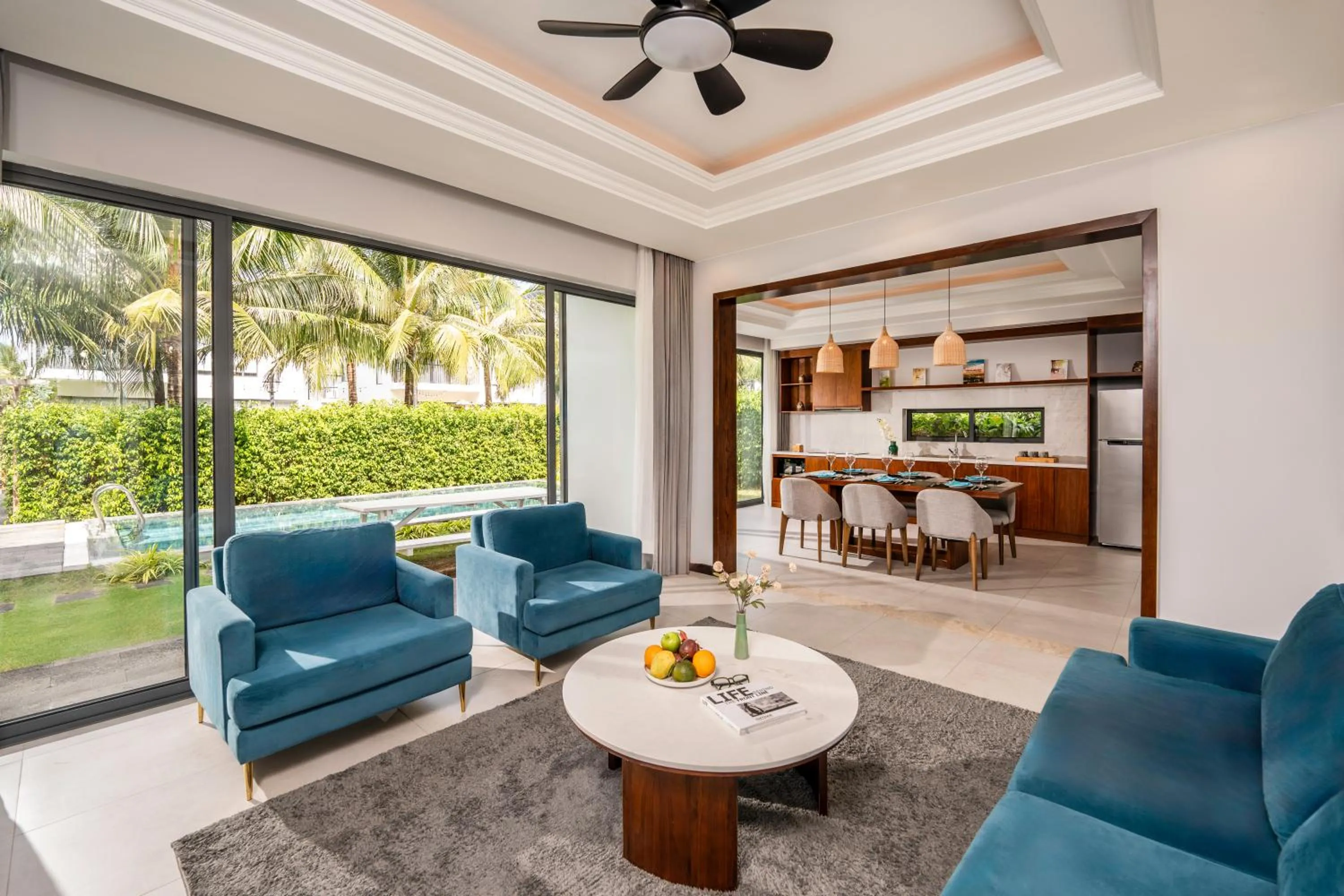 Living room in Andochine Villas Resort & Spa Phu Quoc - All Villas with Private Pool