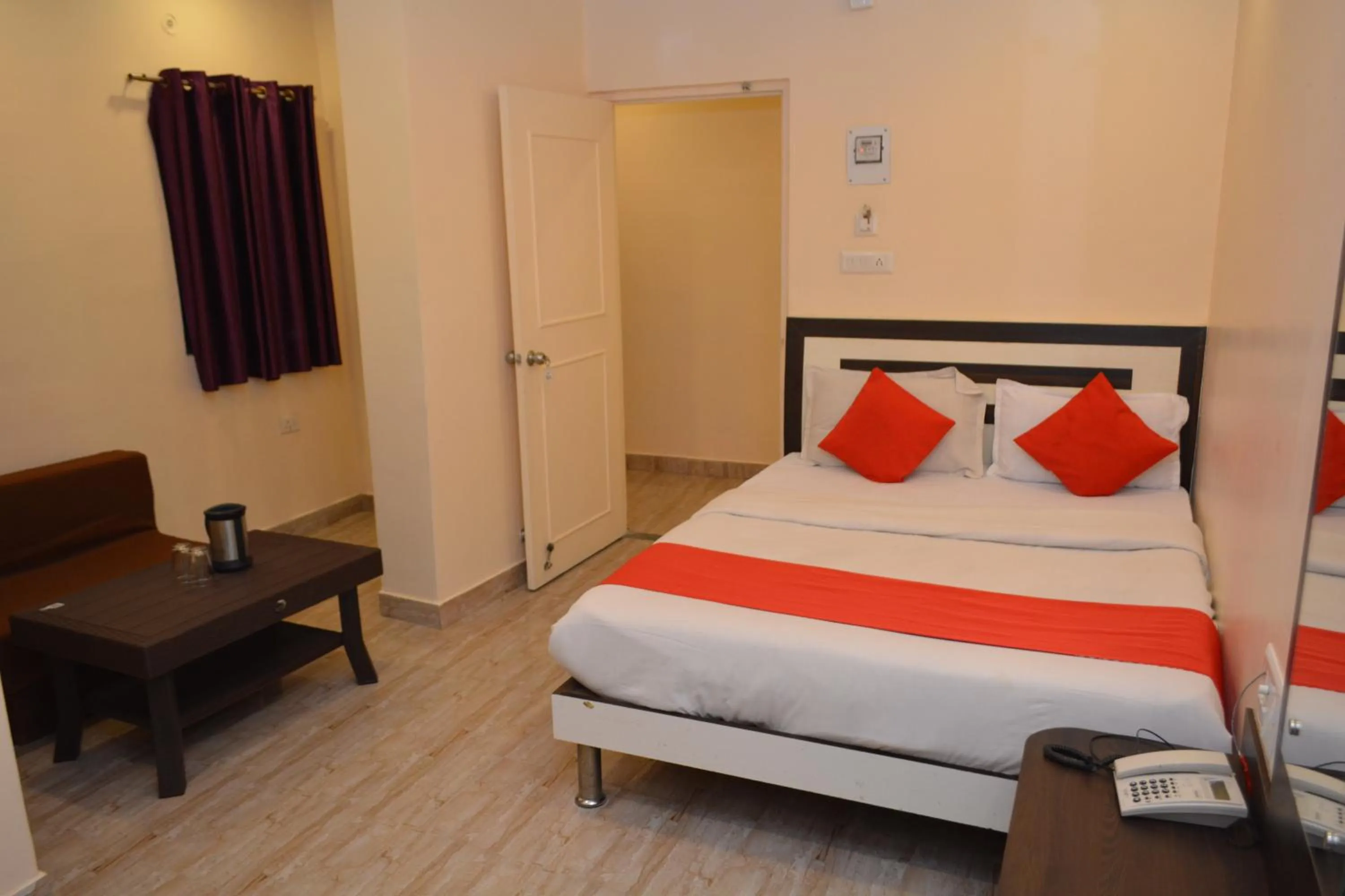 Bed in Hotel Comfort and Terrace Lounge