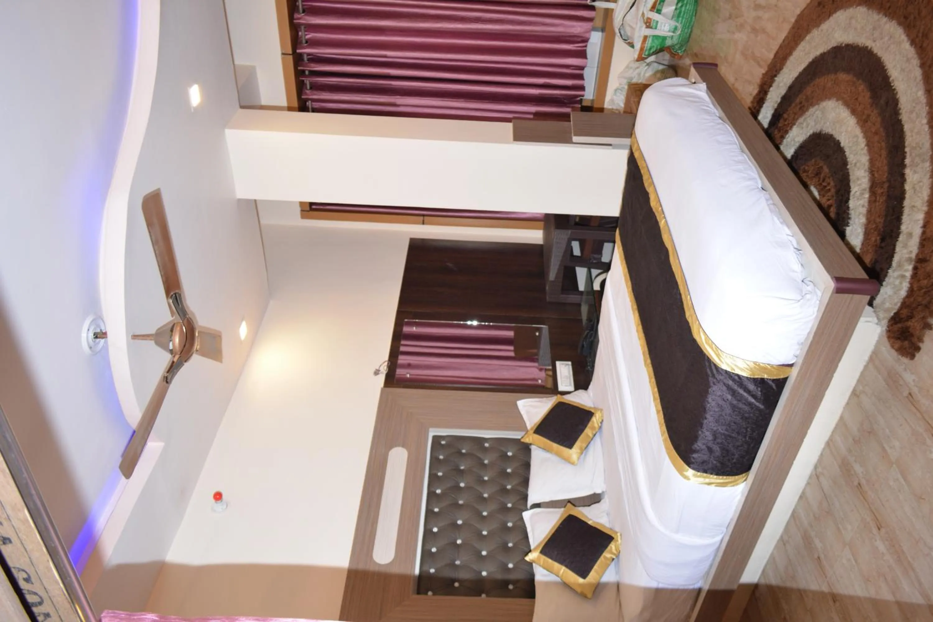 Bed in Hotel Comfort and Terrace Lounge