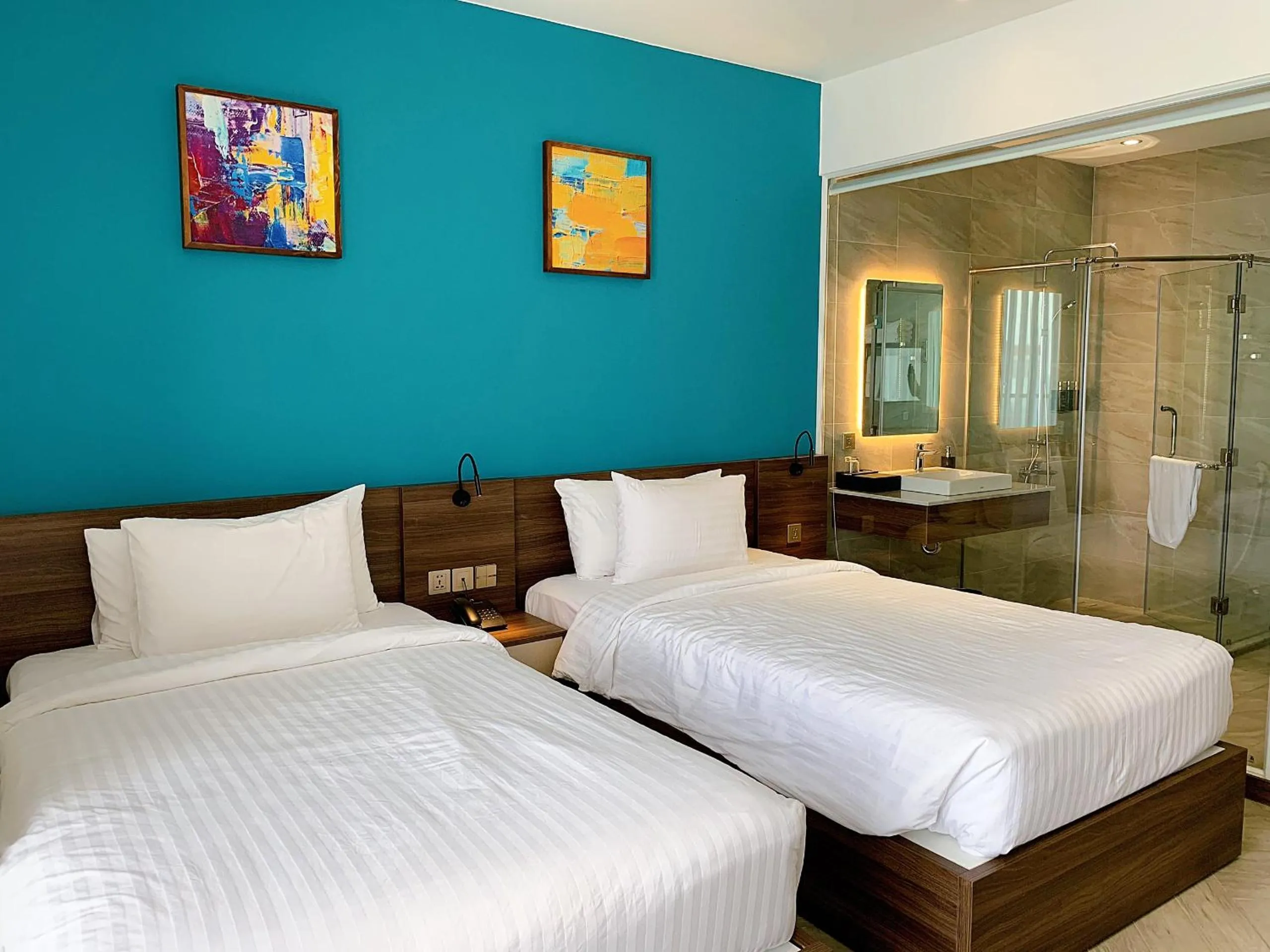 Bed in CHAU KHUONG HOTEL