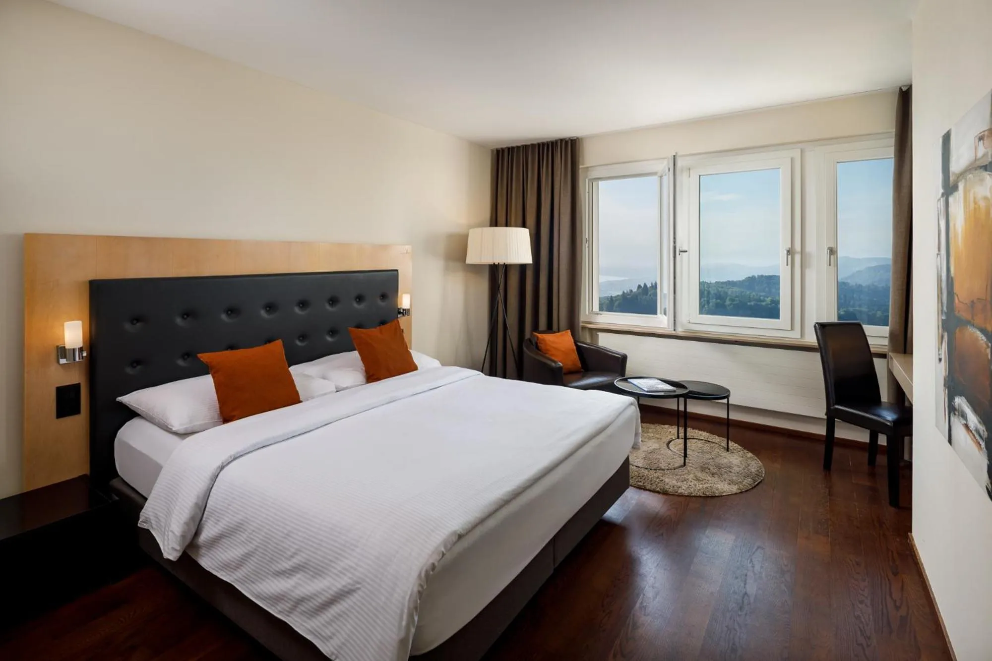 Bed in Hotel UTO KULM car-free hideaway in Zurich