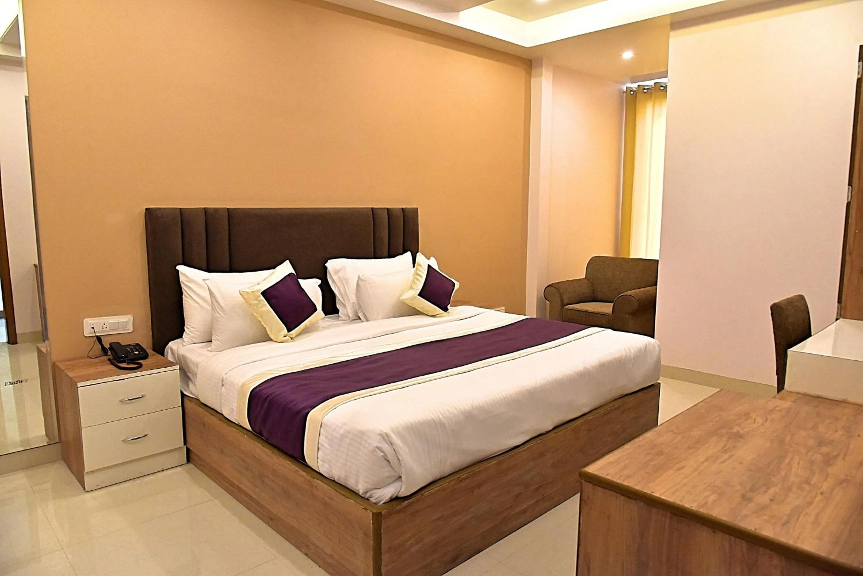 Bed in Hotel Siddharsh Heritage