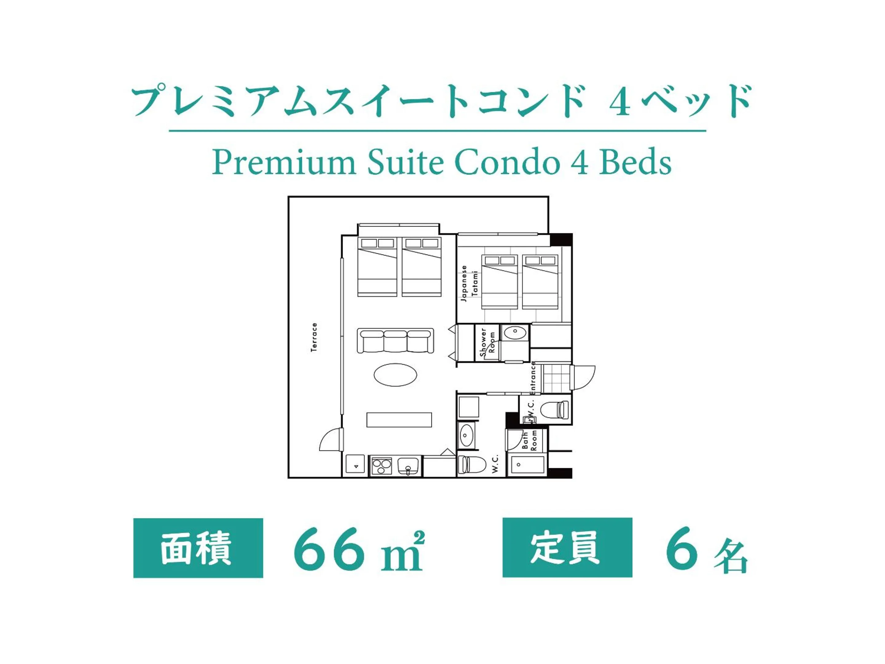 Floor plan in Private Condo Chatan Jagaru by Coldio Premium
