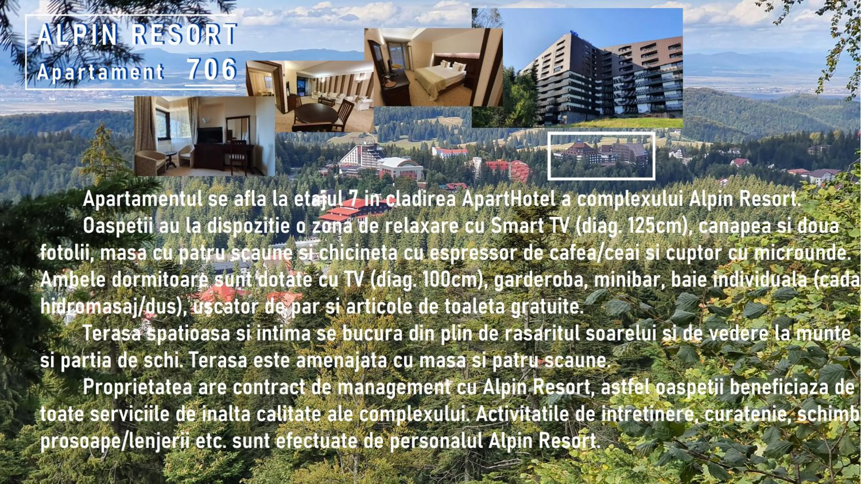 Apartament 2706 Alpin Resort, etaj 7, Poiana Brașov