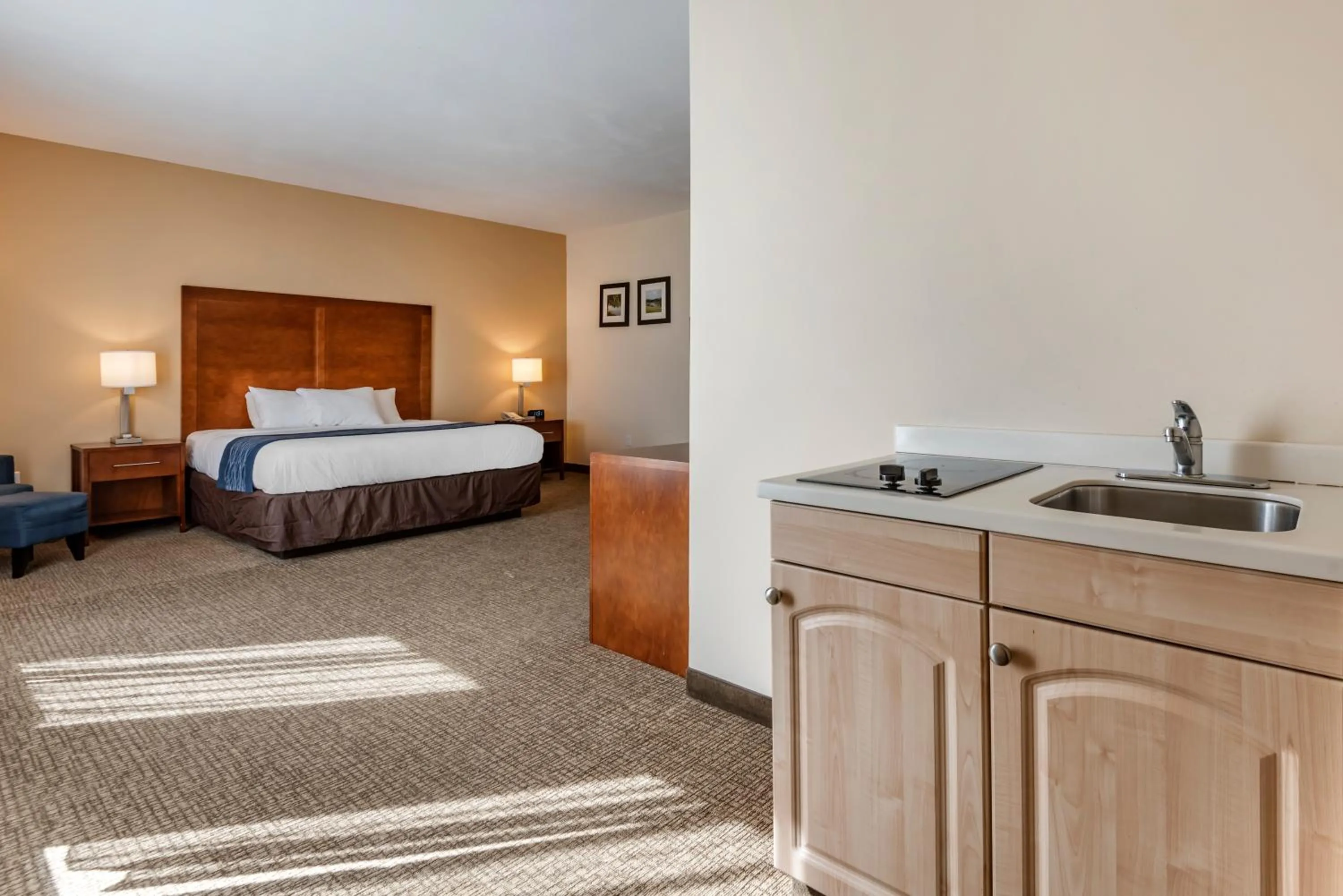 Kitchen or kitchenette, Bed in Comfort Inn Apalachin - Binghamton W Route 17