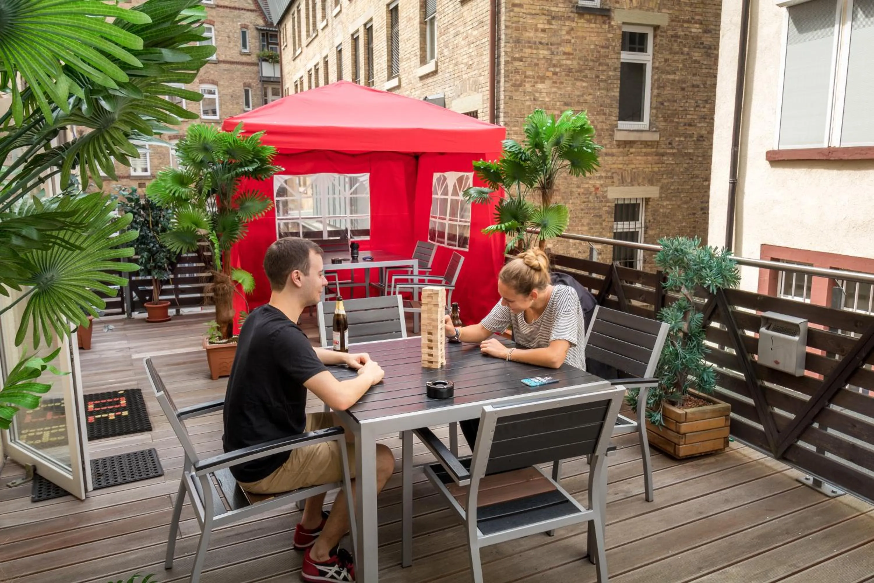 Patio in Hostel Alex 30