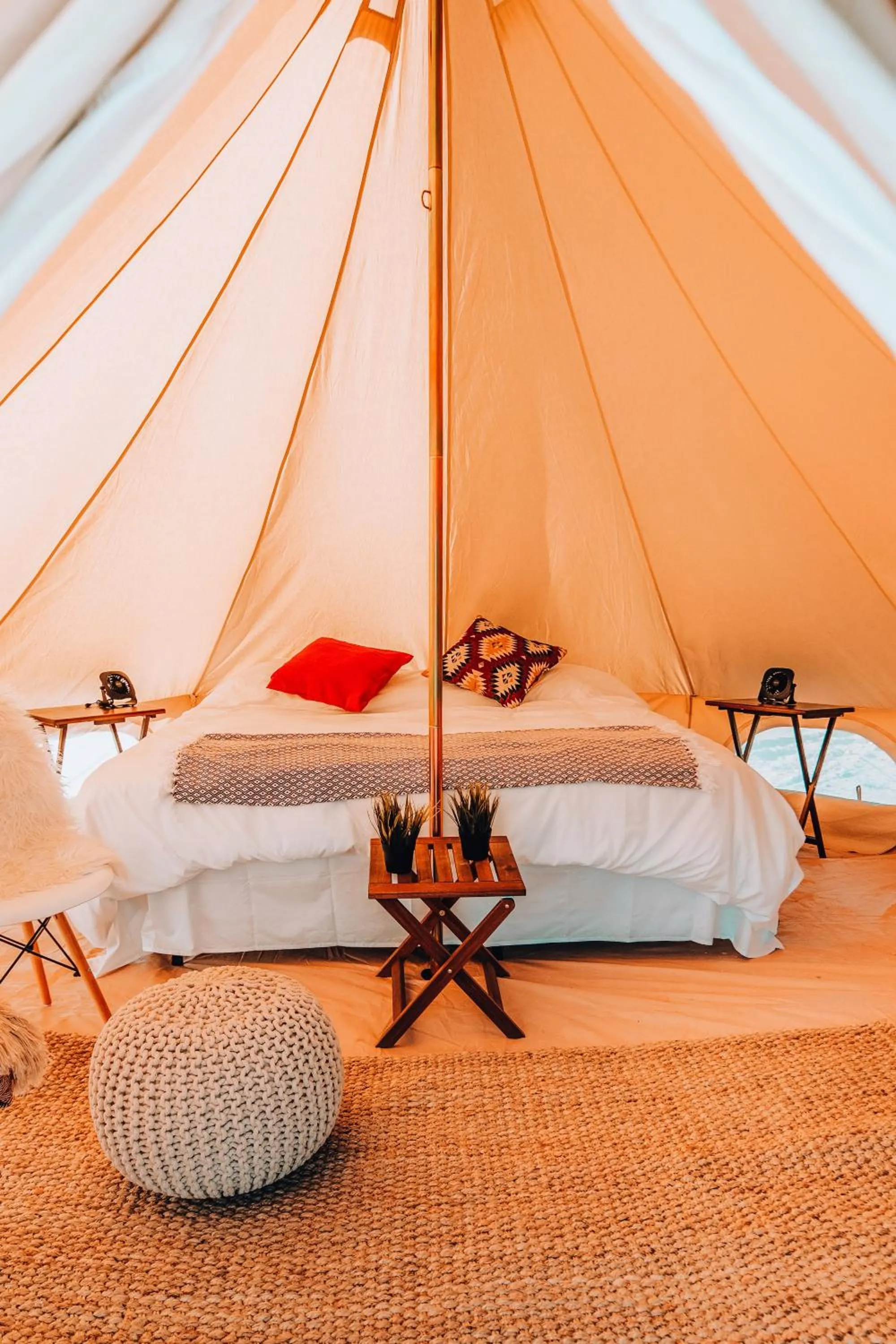 Bed in Wander Camp Grand Canyon