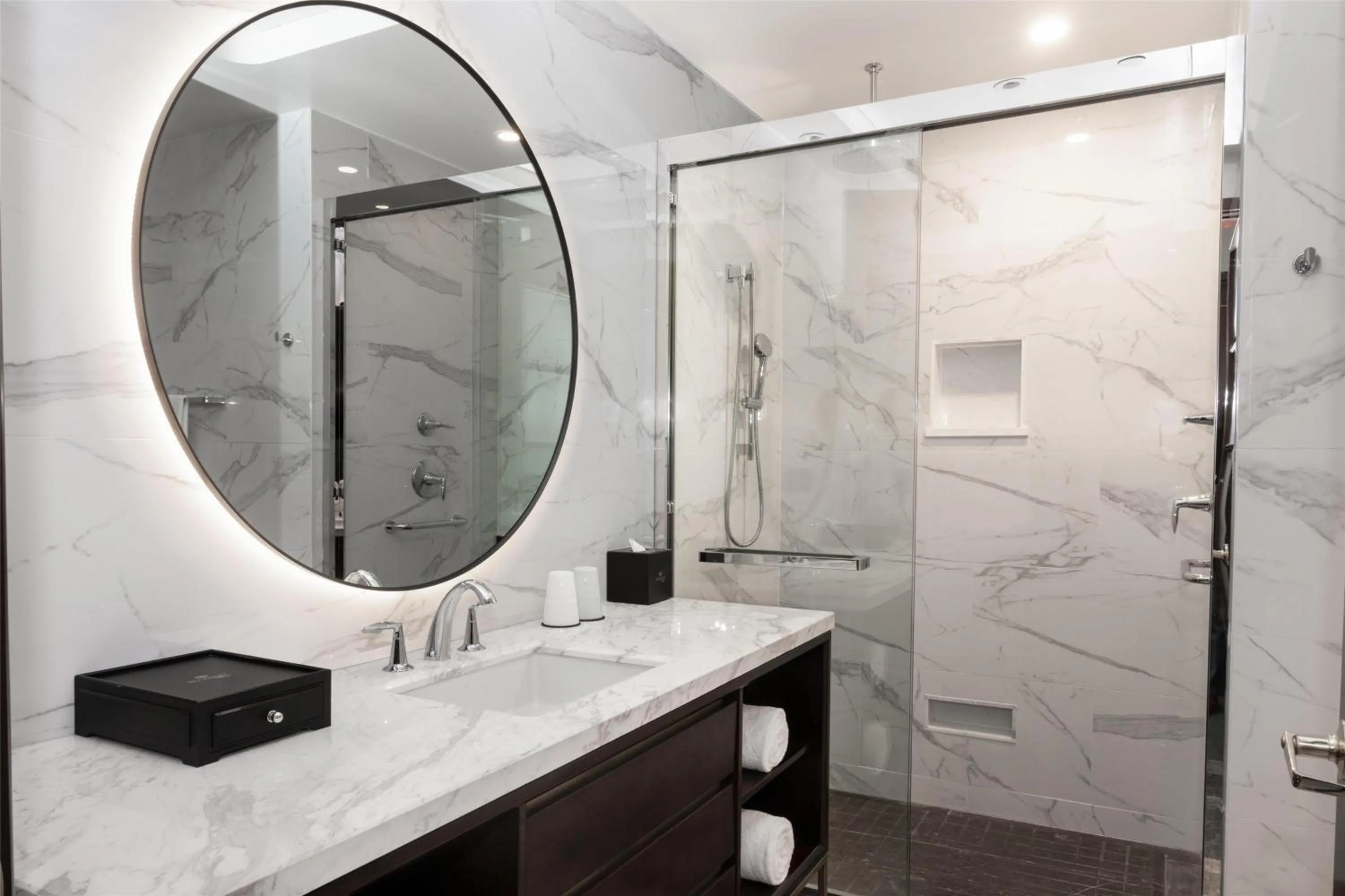 Bathroom in Blossom Hotel Houston, Curio Collection by Hilton