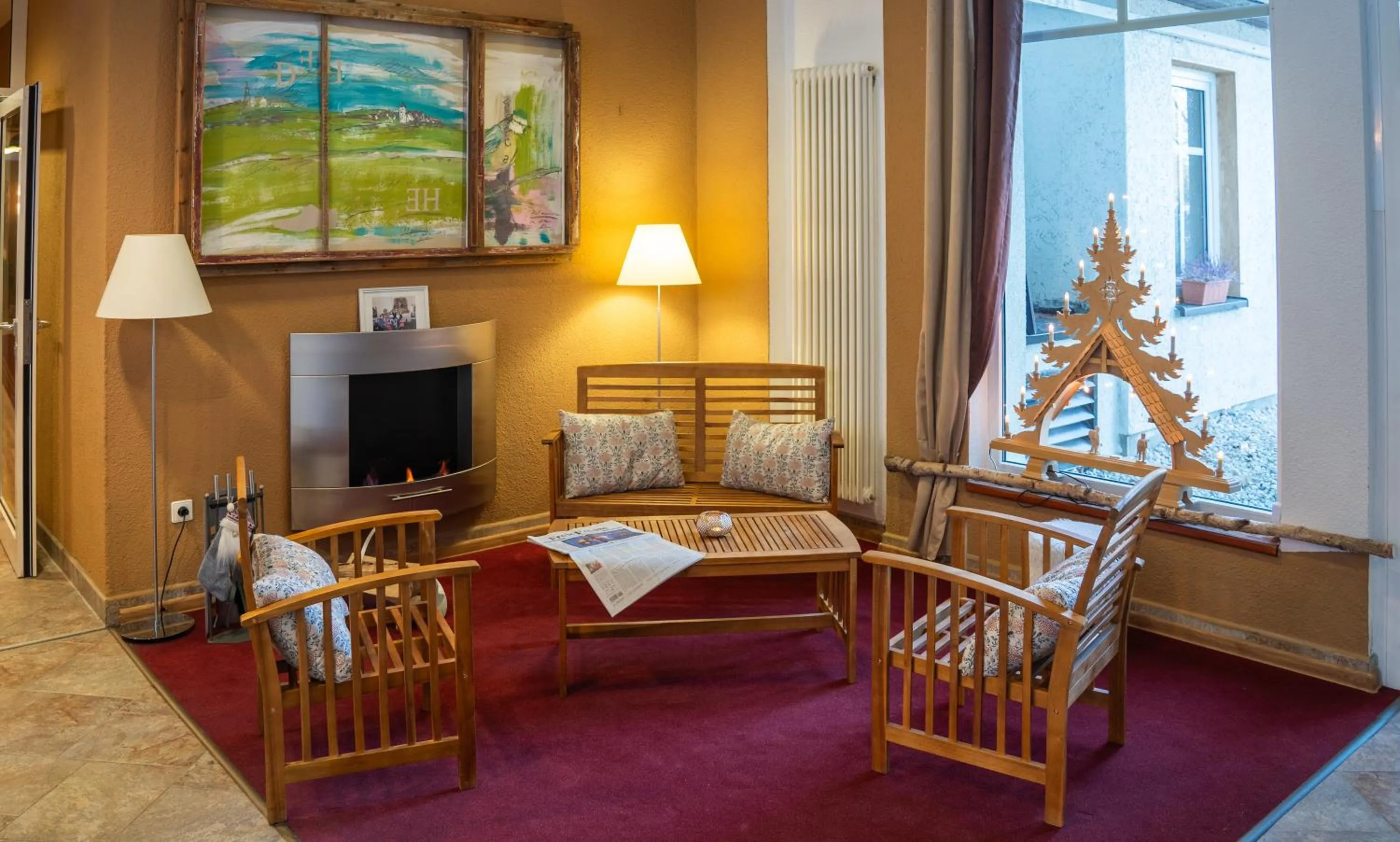 Lobby or reception in Berghotel Drei Brüder Höhe